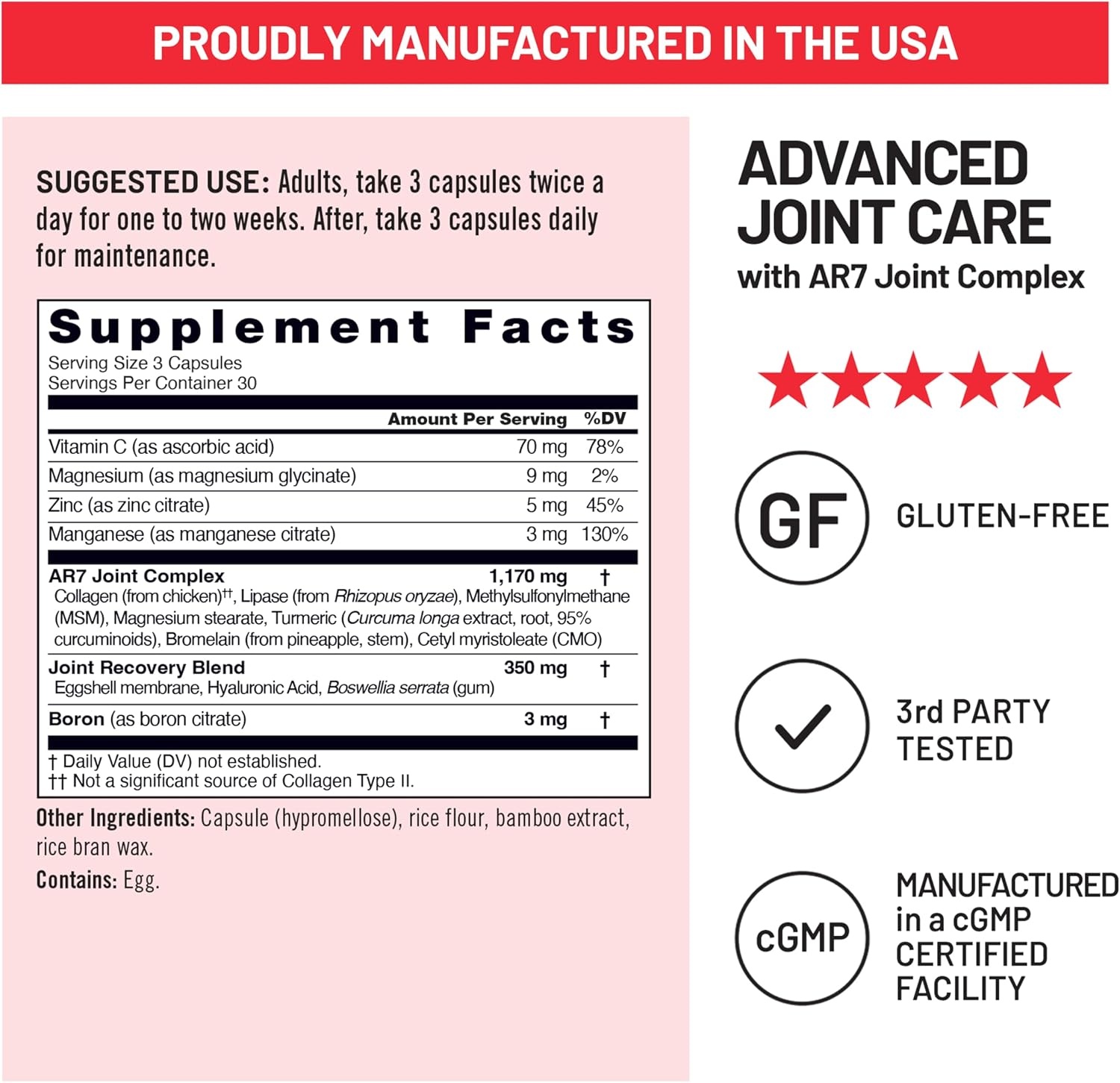 image:imageNatureWise Advanced Joint Supplement with Clinically Tested AR7 Joint Complex Ingredient Comfort amp Flexibility Support NonGMO USA Manufactured 90 Capsules30Day Supply
