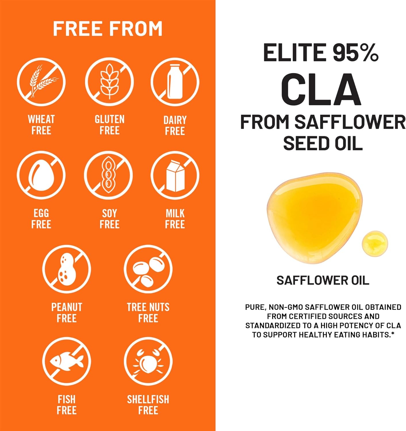 image:imageNatureWise CLA 1250 Conjugated Linoleic Acid Supplement for Women and Men Not Stimulating Supports Healthy Weight Fitness Goals NonGMO Gluten Free 90 Softgels1Month SupplyECLA 1300
