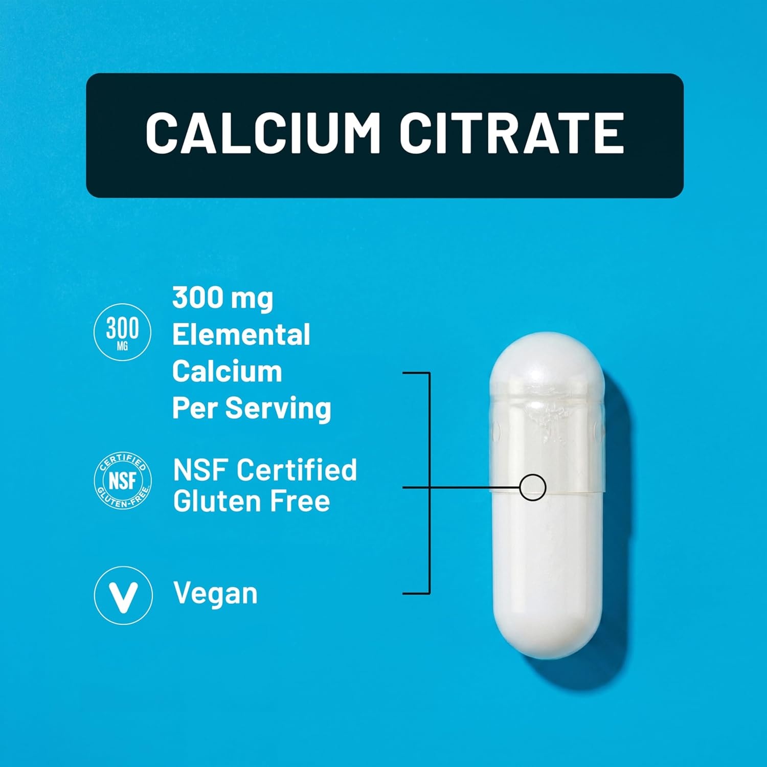 image:imageNatureWise Calcium Citrate 300mg Capsules Supplement for Bone Health Easy to Digest amp WellAbsorb Vegan NonGMO GlutenFree 180 Capsules90Day SupplyUnflavored
