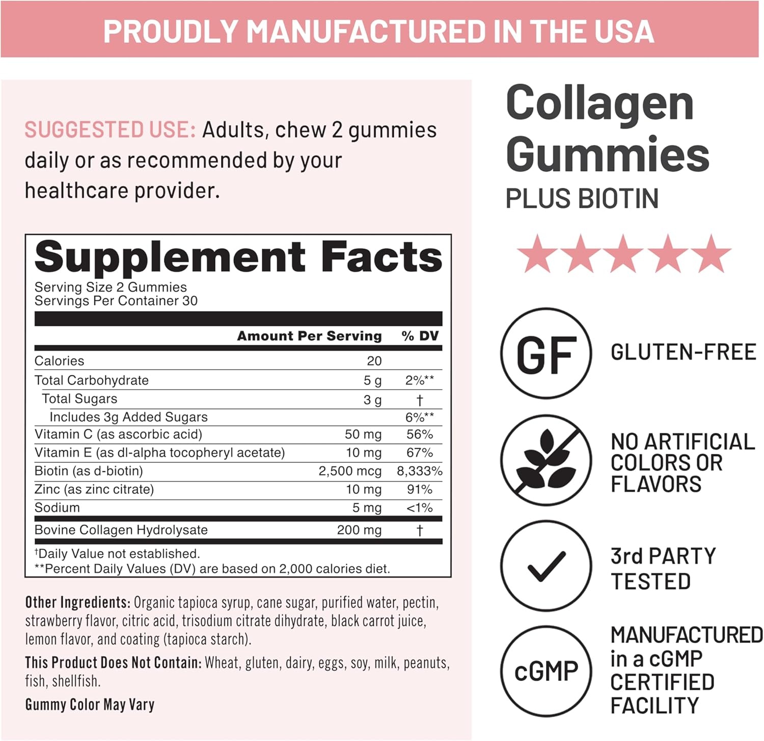 image:imageNatureWise Collagen Gummies Hydrolyzed Collagen Gummies Type 1 amp 3 Peptides for Women Biotin Vitamin C E amp Zinc for Hair Skin and Nails Support 60 Count1Month SupplyStrawberry Lemon