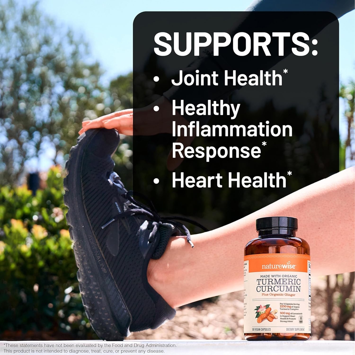 image:imageNatureWise Curcumin Turmeric 2250mg Advanced Absorption from 95 Curcuminoids amp BioPerine Black Pepper Extract Daily Joint and Immune Health Support Vegan 180 Count60Day Supply180 Count Pack of 1
