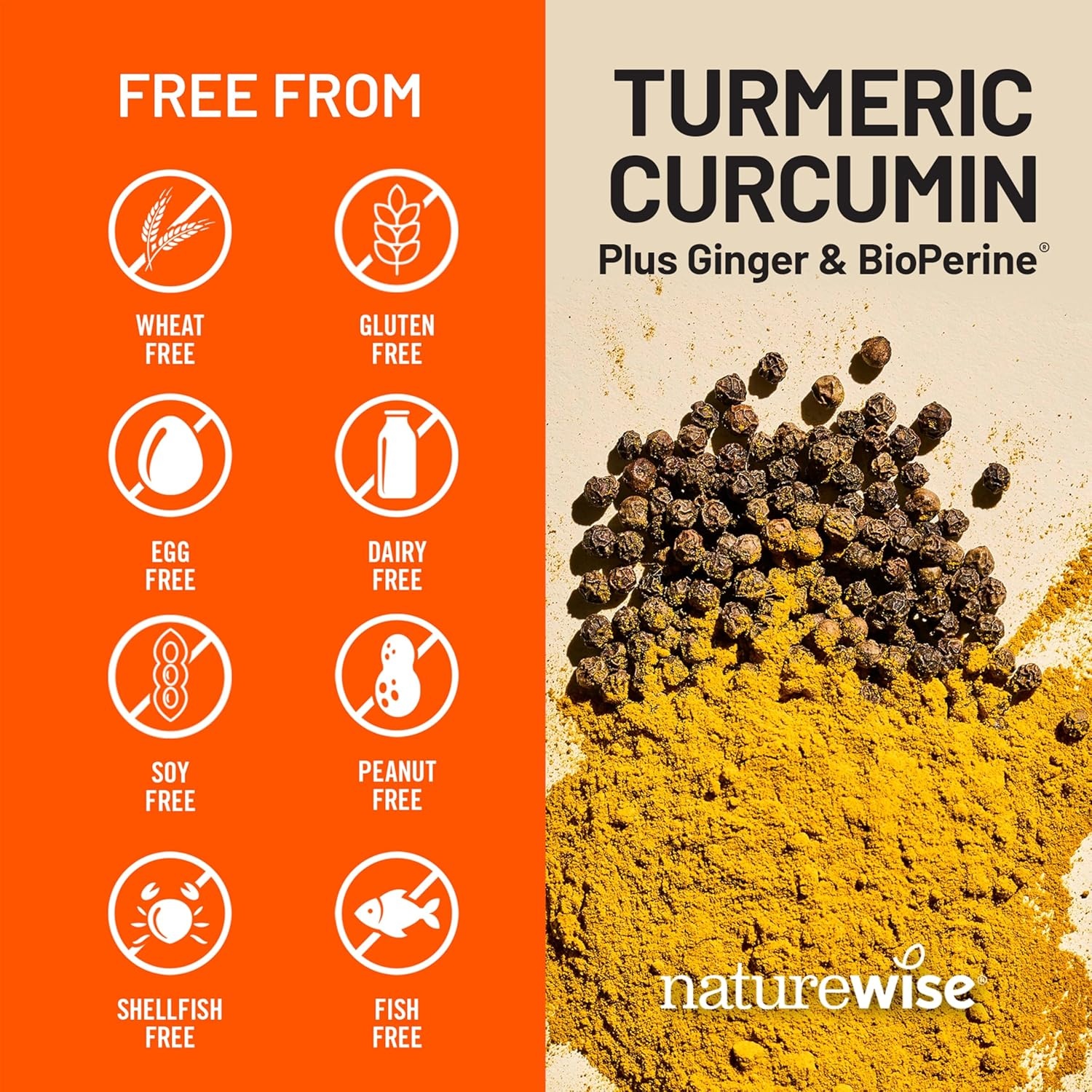 image:imageNatureWise Curcumin Turmeric 2250mg Advanced Absorption from 95 Curcuminoids amp BioPerine Black Pepper Extract Daily Joint and Immune Health Support Vegan 180 Count60Day Supply180 Count Pack of 1