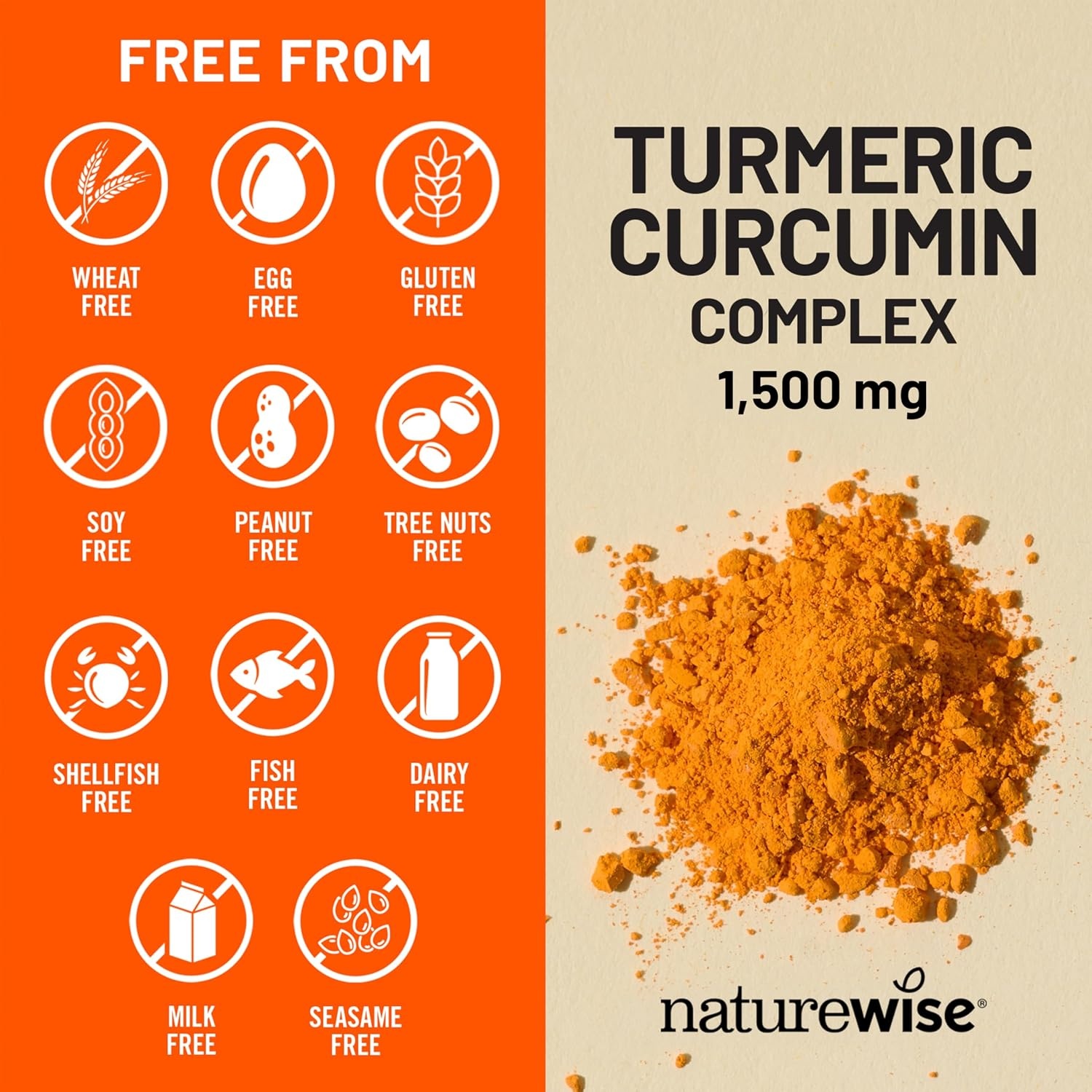 image:imageNatureWise Extra Strength Turmeric Curcumin 1500mg with HydroSoluble Technology for Ultra Absorption 270mg to 330mg Curcuminoids for Immune Support Vegan NonGMO 90 Capsules30Day Supply