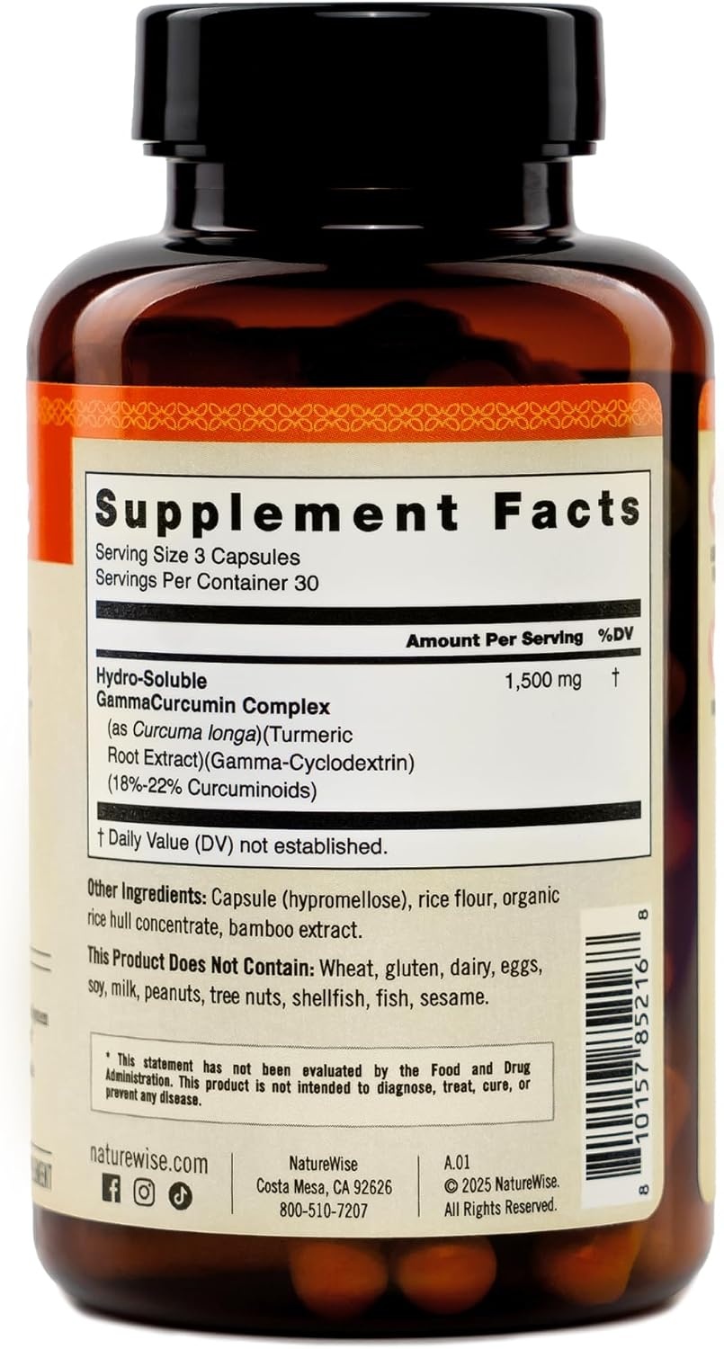 image:imageNatureWise Extra Strength Turmeric Curcumin 1500mg with HydroSoluble Technology for Ultra Absorption 270mg to 330mg Curcuminoids for Immune Support Vegan NonGMO 90 Capsules30Day Supply