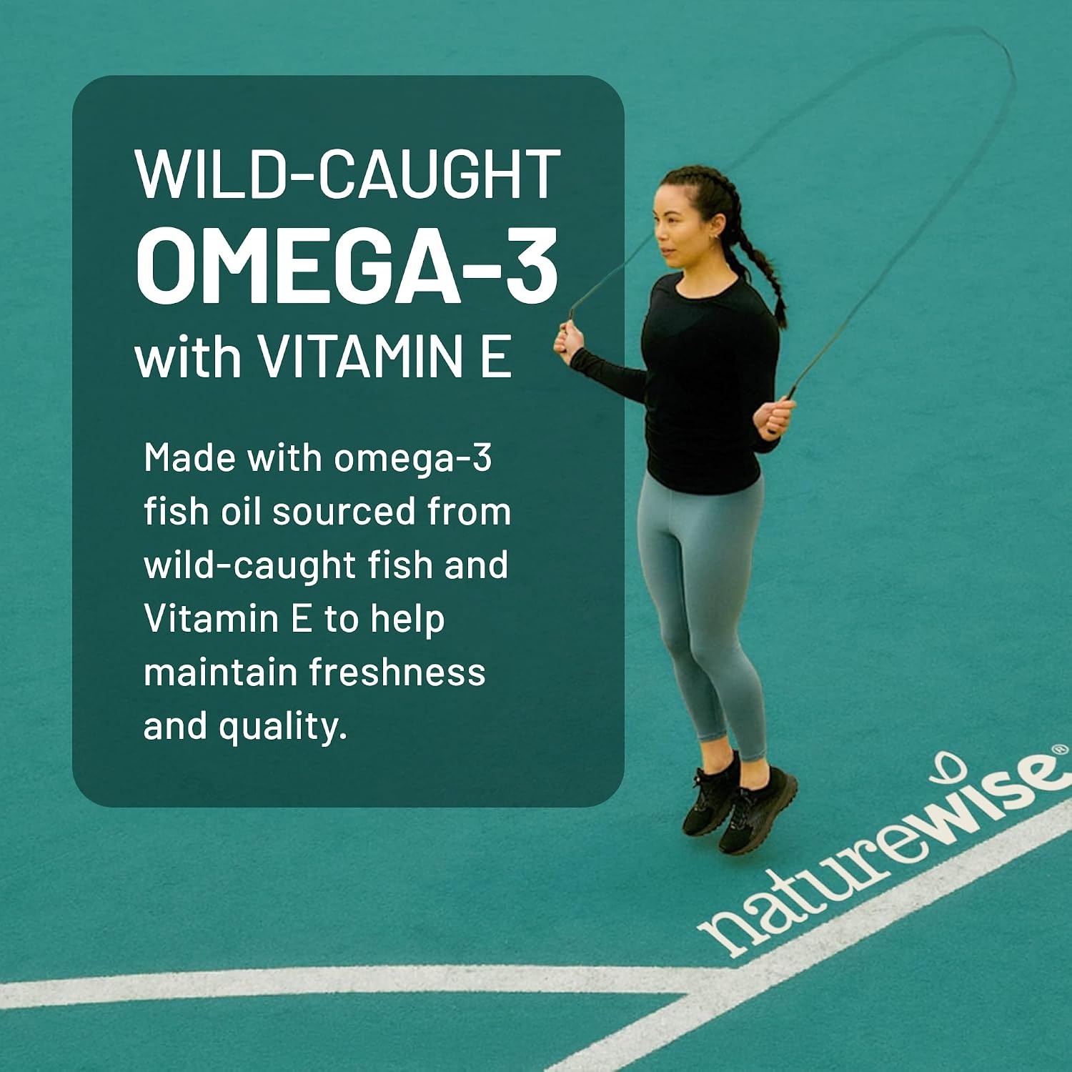 image:imageNatureWise ExtraStrength Omega 3 Fish Oil Supplement 1000mg per Serving 600 EPA amp 400 DHA and Vitamin E Sustainably Sourced Fish Oil Lemon Flavor 60 Softgels1Month Supply60 Count Pack of 1