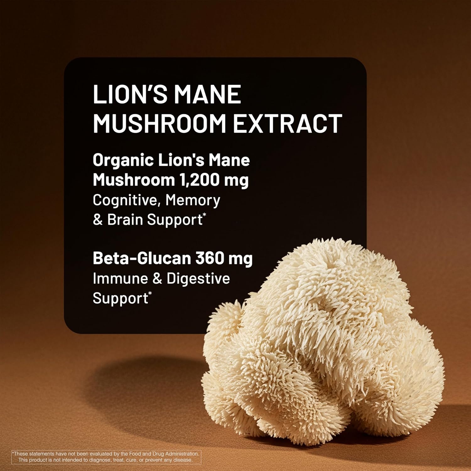 image:imageNatureWise Lions Mane Mushroom Supplement Organic Lions Mane Mushroom Extract 1200mg 360mg Beta Glucans Cognition amp Brain Support Vegan NonGMO USA Manufactured 120 Capsules60 Day Supply