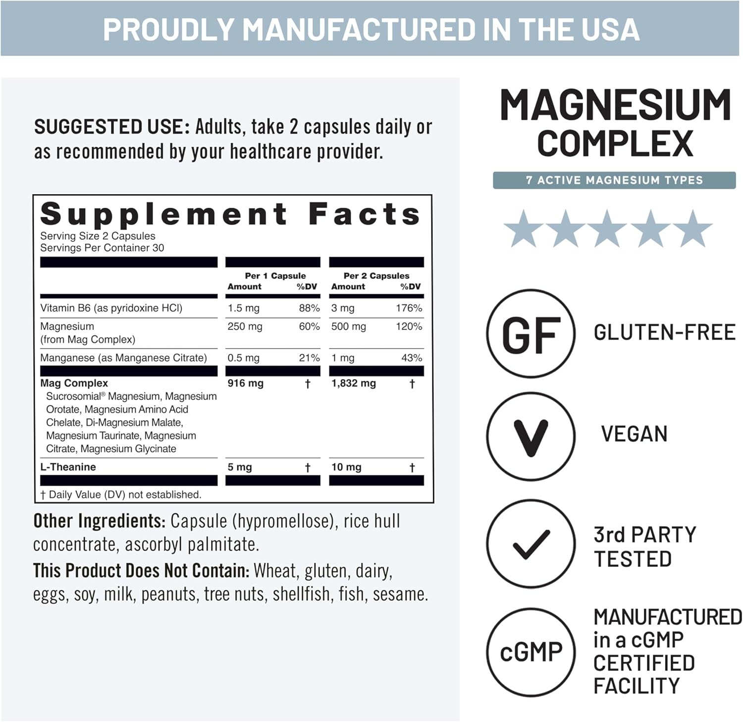 image:imageNatureWise Magnesium Complex 500mg 7 Type with Magnesium Glycinate Citrate Malate Sucrosomial amp More Added LTheanine Sleep Heart Function amp Muscle Support 60 Capsules30Day Supply