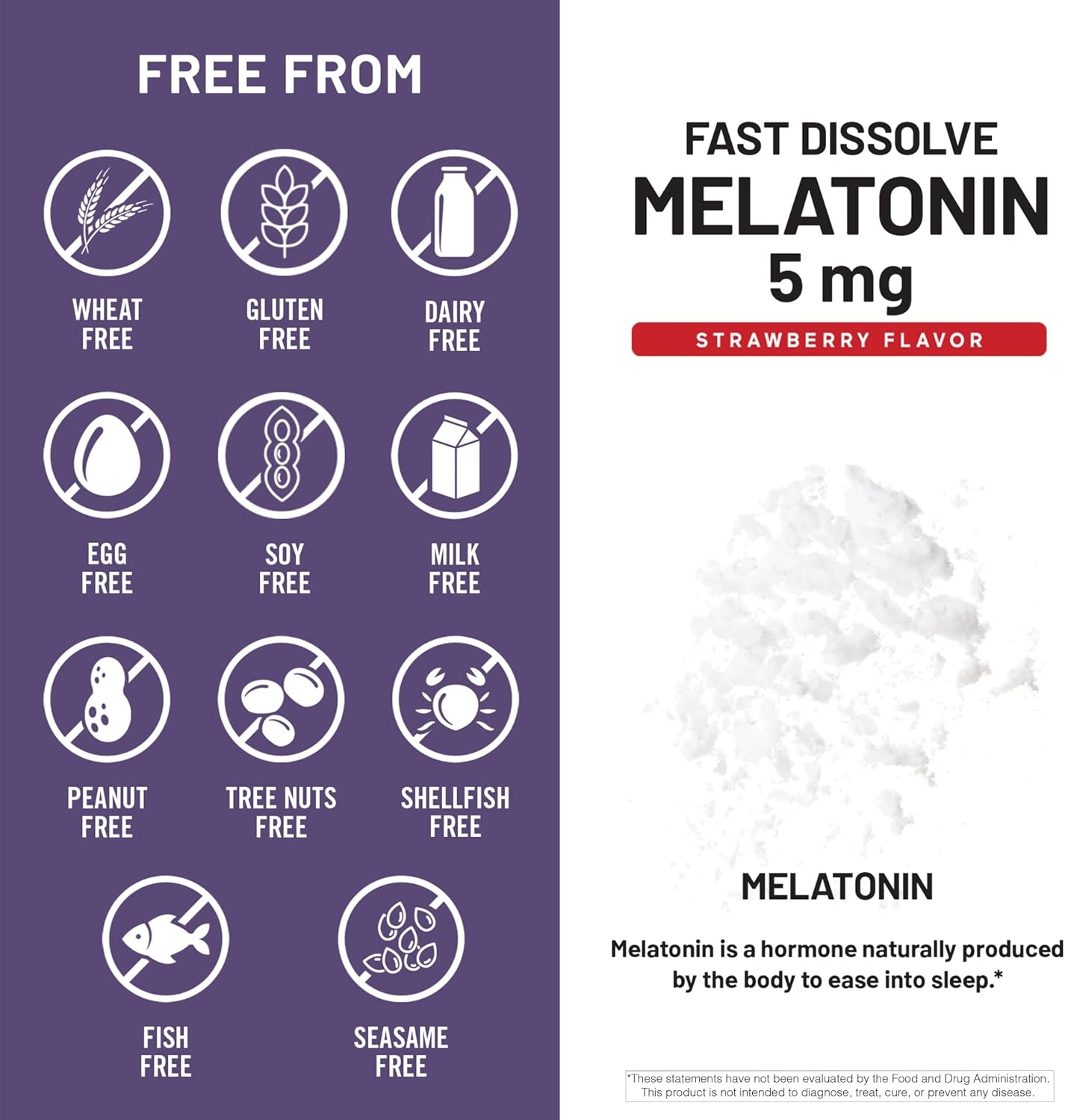 image:imageNatureWise Melatonin 10mg Sugar Free Fast Dissolve Melatonin Supplement NonGMO Vegan USA Manufactured 100 Tablets100 Day Supply5MG