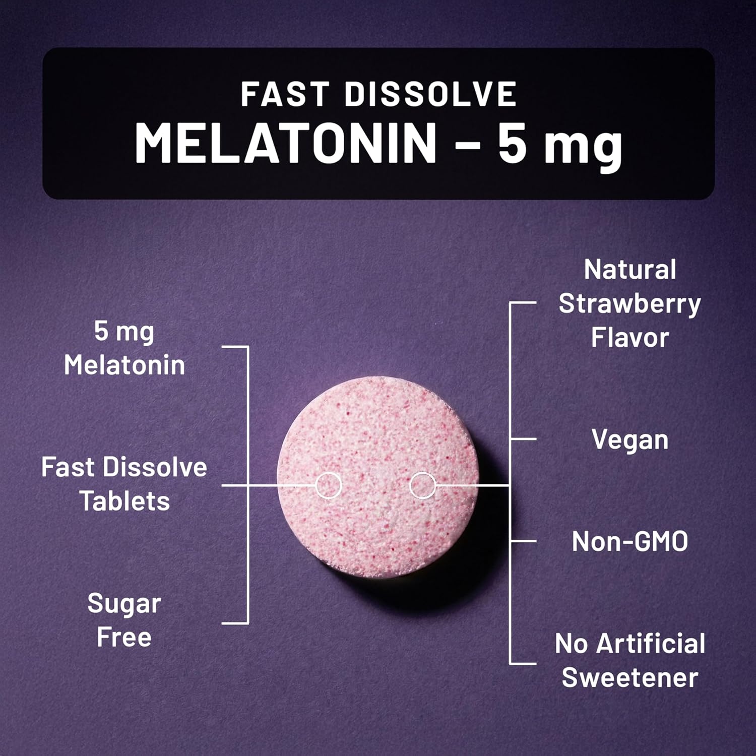image:imageNatureWise Melatonin 10mg Sugar Free Fast Dissolve Melatonin Supplement NonGMO Vegan USA Manufactured 100 Tablets100 Day Supply5MG