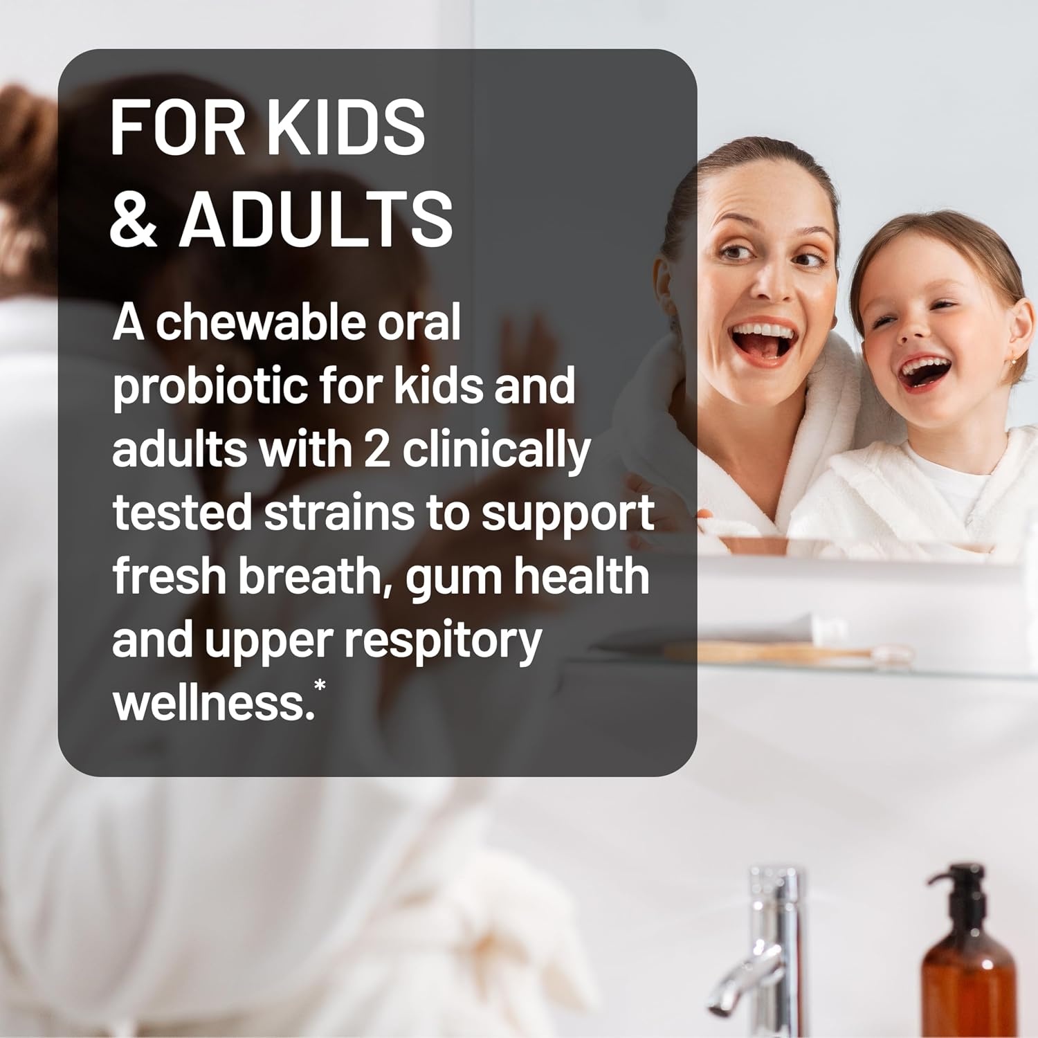 image:imageNatureWise Oral Probiotics for Mouth Bad Breath Chewable SugarFree Mint Lactobacillus reuteri Chewable Oral Probiotics For Kids amp Adults NonGMO USA Manufactured 60 Count60Day Supply60 Count Pack of 2