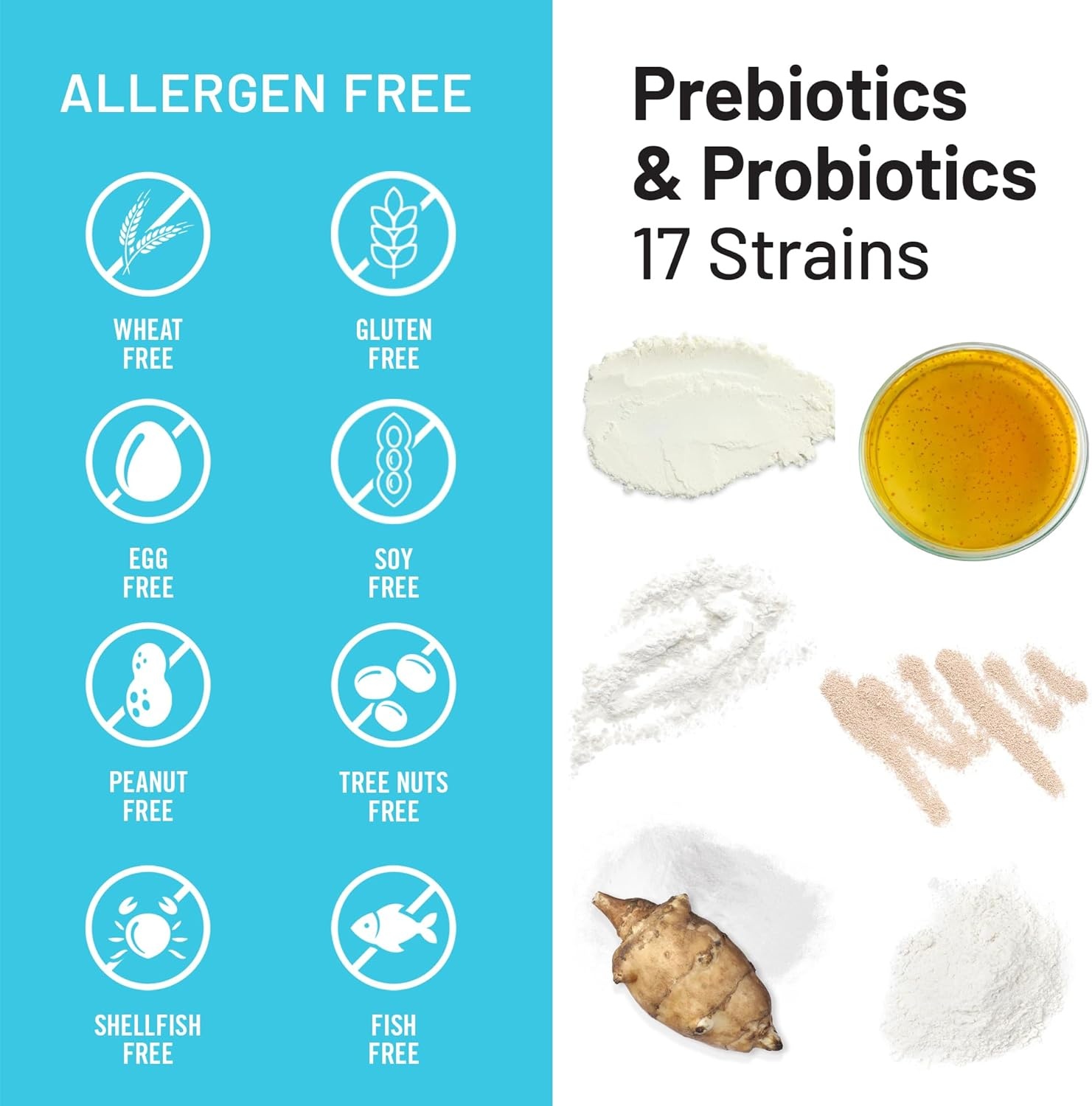 image:imageNatureWise Probiotics 60 Billion CFU 17 Strains Organic Prebiotics Immune Digestive amp Gut Health Support for Women amp Men Vegetarian GlutenFree NonGMO 30 Capsules1Month Supply70 BILLION CFU