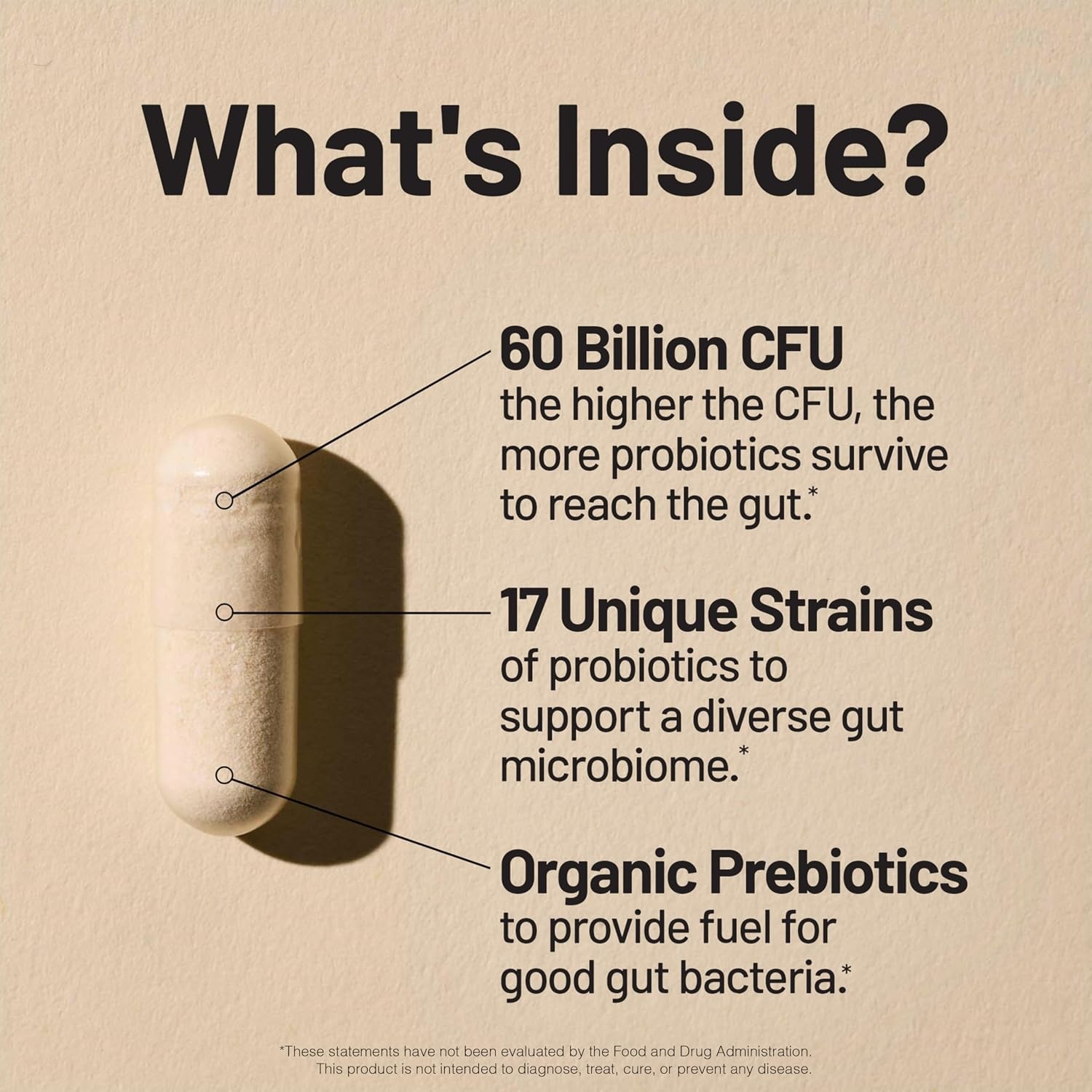 image:imageNatureWise Probiotics 60 Billion CFU 17 Strains Organic Prebiotics Immune Digestive amp Gut Health Support for Women amp Men Vegetarian GlutenFree NonGMO 30 Capsules1Month Supply60 BILLION CFU