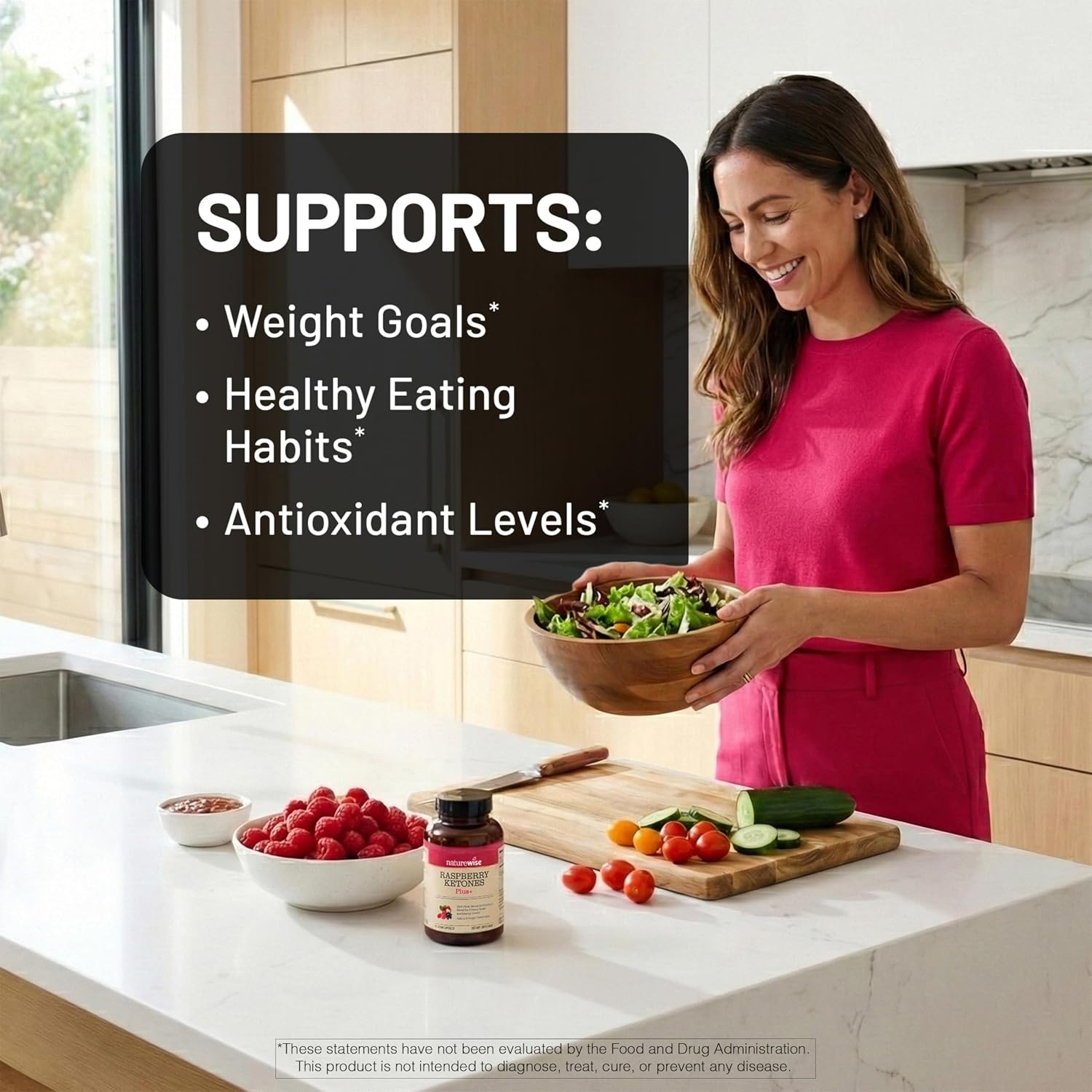 image:imageNatureWise Raspberry Ketones Plus with Green Tea Extract Cayenne Pepper amp Acai Berry Supports Weight Management Antioxidant Health amp Energy Levels Vegan amp GlutenFree 120 Capsules