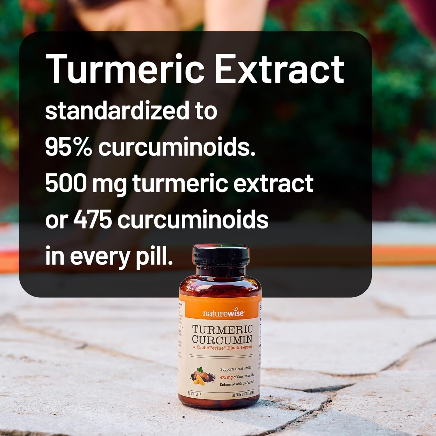 image:imageNatureWise Turmeric Curcumin 500mg with Black Pepper Softgels Extra Strength Enhanced Absorption 95 Curcuminoids amp BioPerine for Immune Support GlutenFree NonGMO 30 Count1Month Supply30 Count Pack of 1