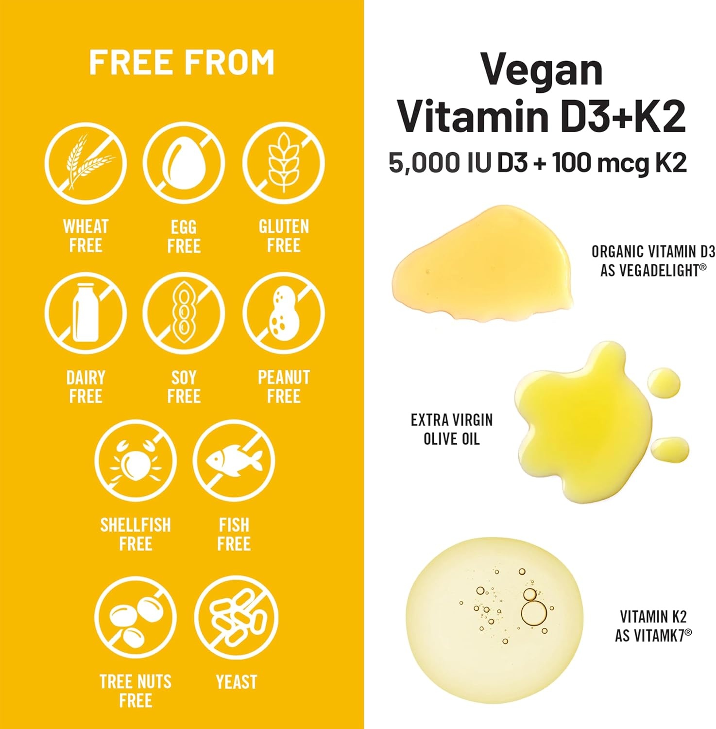 image:imageNatureWise Vegan Vitamin D3 K2 Natural D3 5000IU Natural Vitamin K2 100mcg Bone Support High Absorption with Organic ColdPressed Olive Oil NonGMO60 Count Pack of 2
