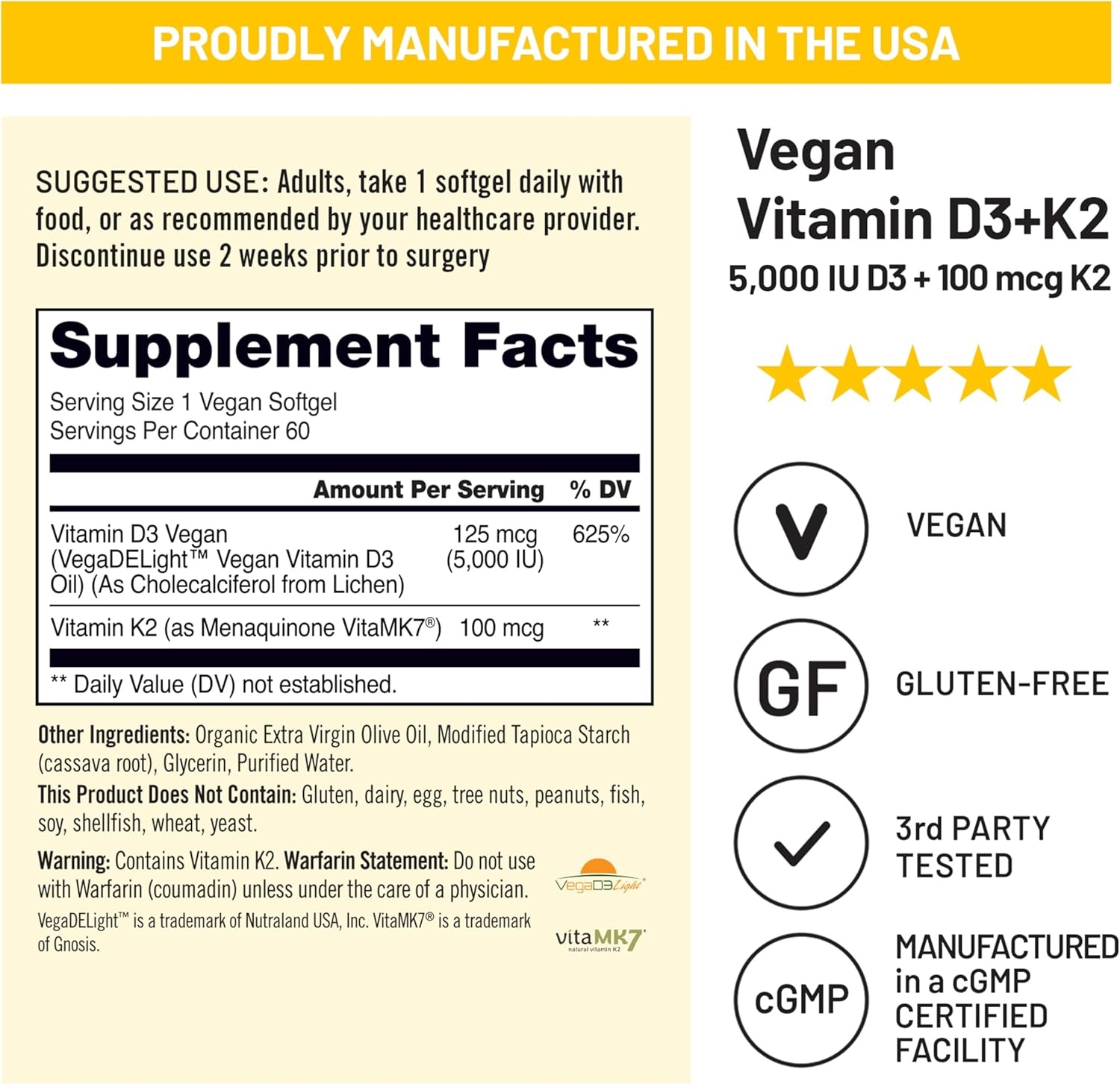 image:imageNatureWise Vegan Vitamin D3 K2 Natural D3 5000IU Natural Vitamin K2 100mcg Bone Support High Absorption with Organic ColdPressed Olive Oil NonGMO60 Count Pack of 2