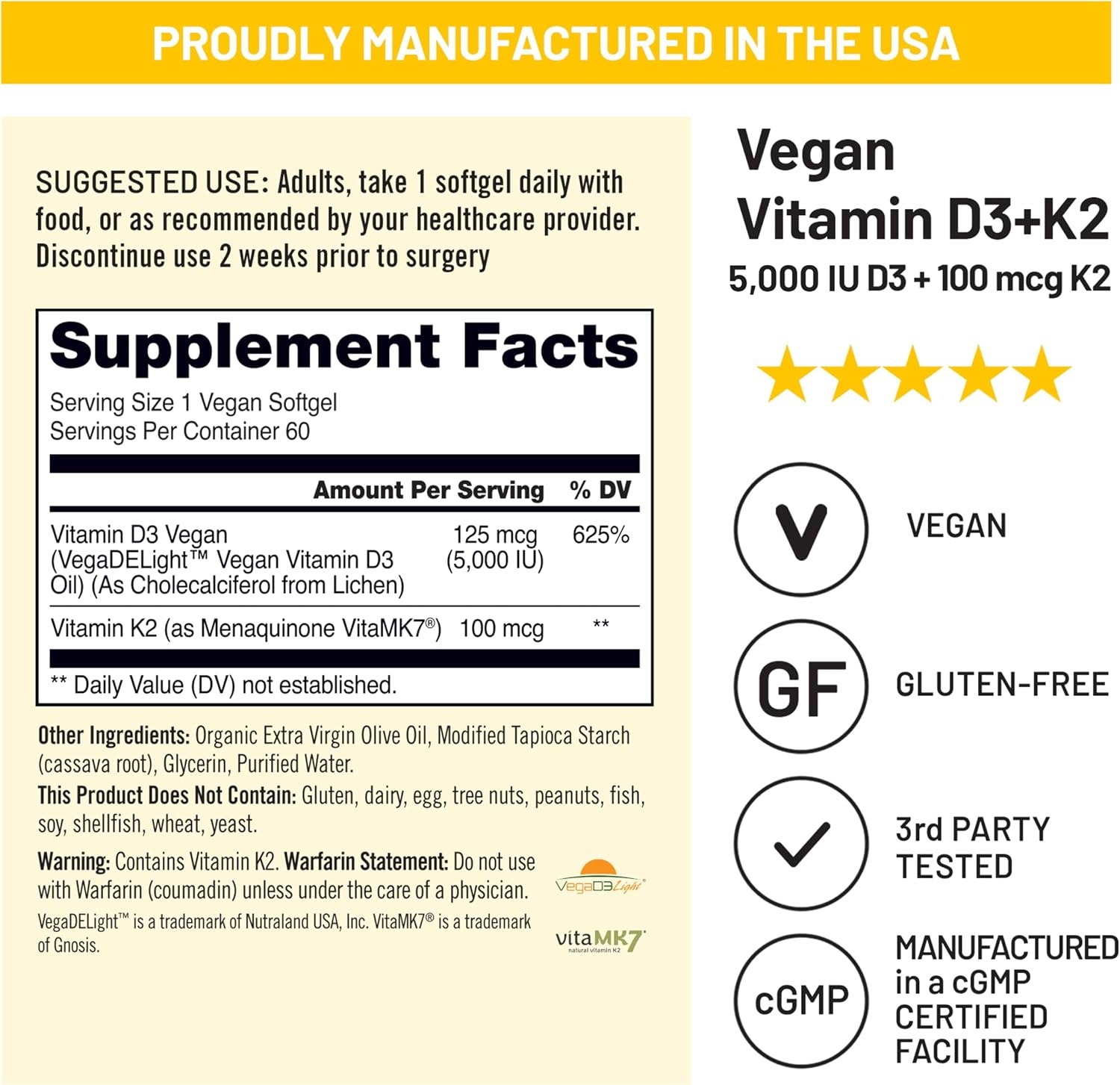 image:imageNatureWise Vegan Vitamin D3 K2 Natural D3 5000IU Natural Vitamin K2 100mcg Bone Support High Absorption with Organic ColdPressed Olive Oil NonGMO60 Count Pack of 1