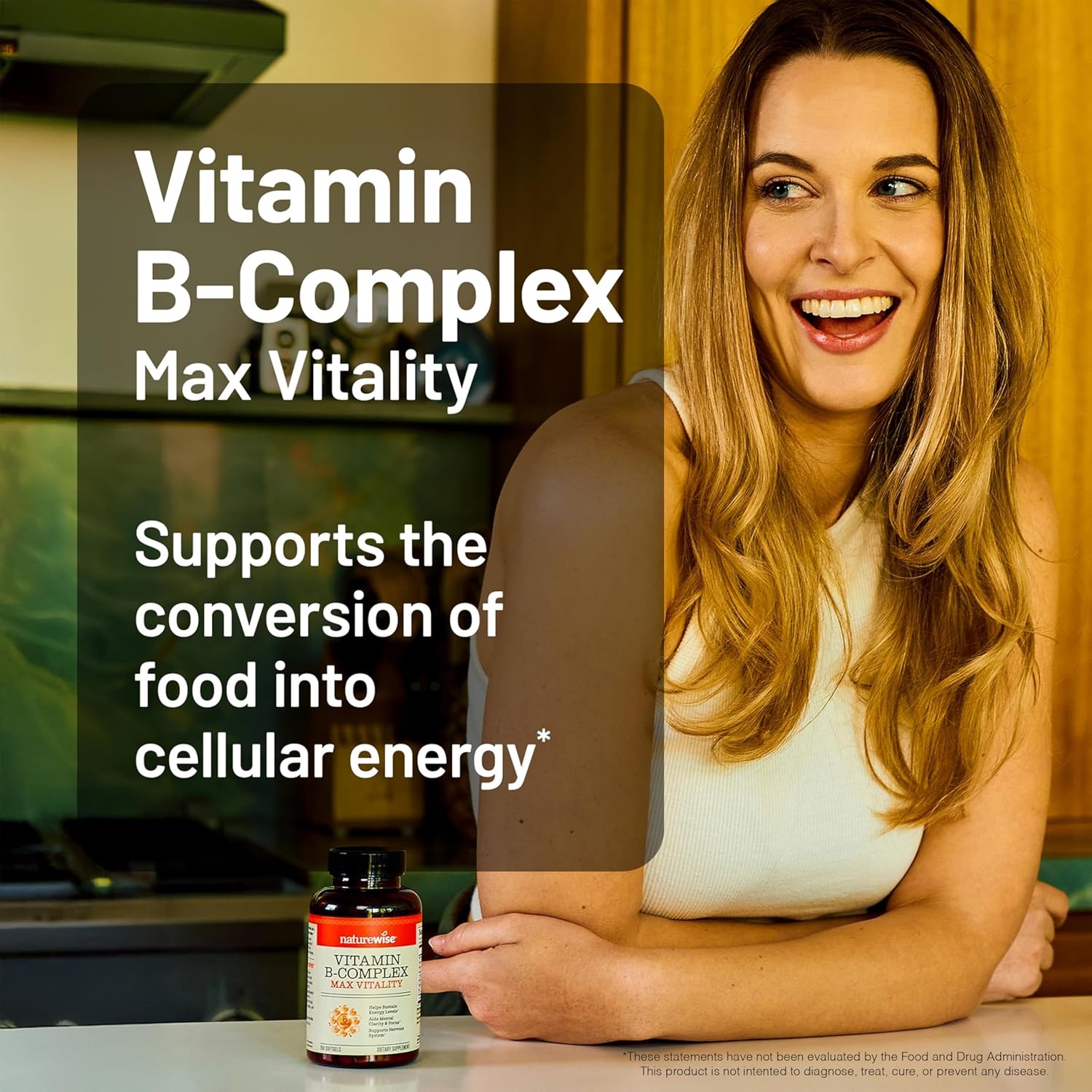 image:imageNatureWise Vitamin B Complex for Women and Men with Folic Acid Biotin B1 B2 B3 B6 B12 Support Cellular Energy amp Mental Clarity Gluten amp Dairy Free 60 Softgels2Month Supply150 Count Pack of 1