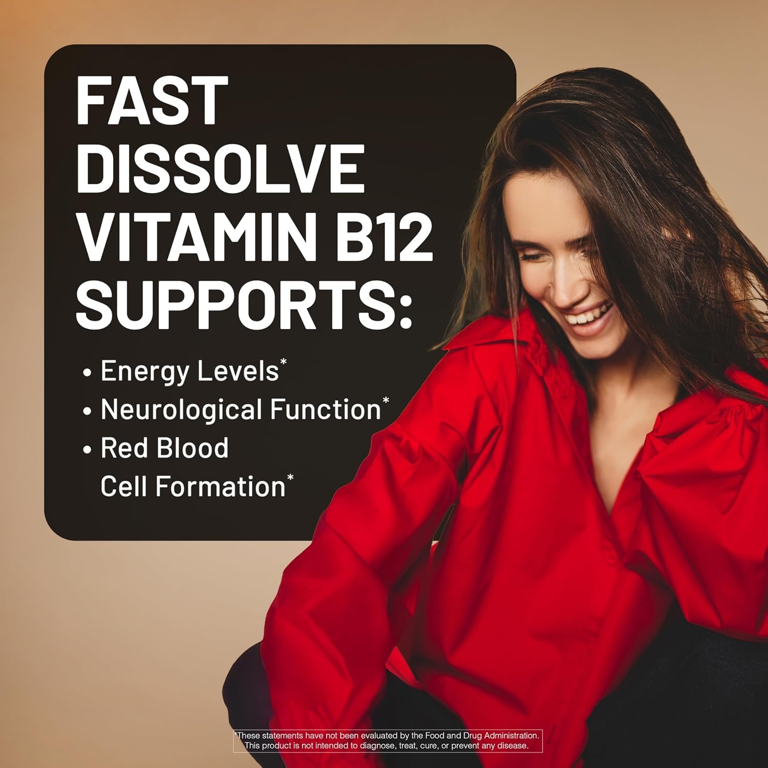 image:imageNatureWise Vitamin B12 3000 mcg Sublingual Tablets Fast Dissolve B12 for Energy amp Metabolism Support Cherry Flavor Vegan NonGMO Gluten Free USA Manufactured 50 Tablets 50Day Supply