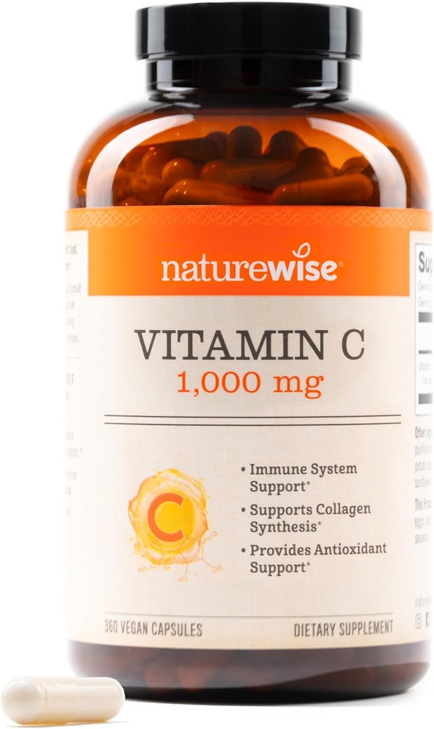 image:imageNatureWise Vitamin C 1000mg Capsules Extra Strength Vegan Vitamin C for Daily Antioxidant amp Immune Support NonGMO USA Manufactured 60 Capsules60Day SupplyUnflavored