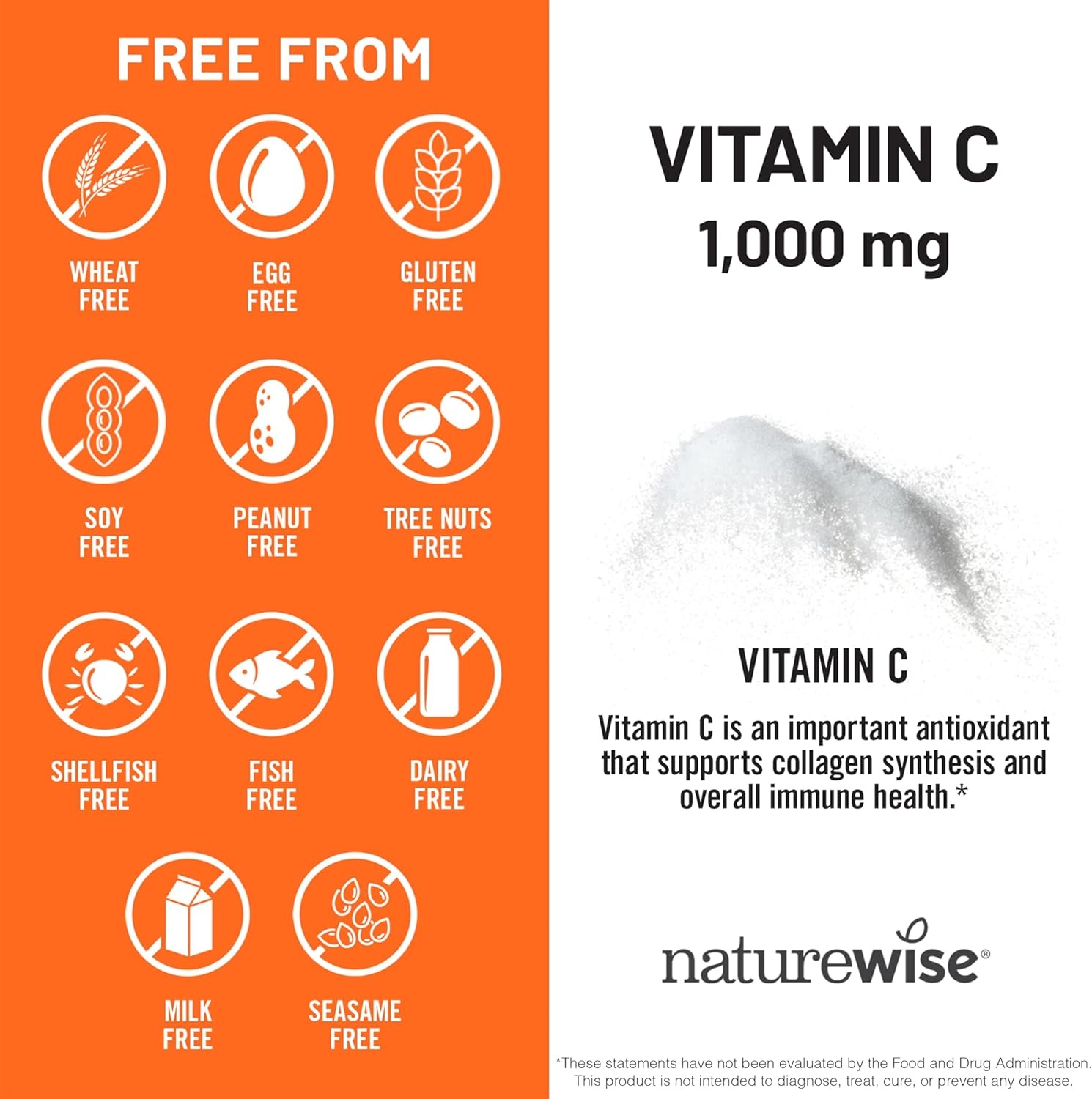 image:imageNatureWise Vitamin C 1000mg Capsules Extra Strength Vegan Vitamin C for Daily Antioxidant amp Immune Support NonGMO USA Manufactured 60 Capsules60Day SupplyUnflavored