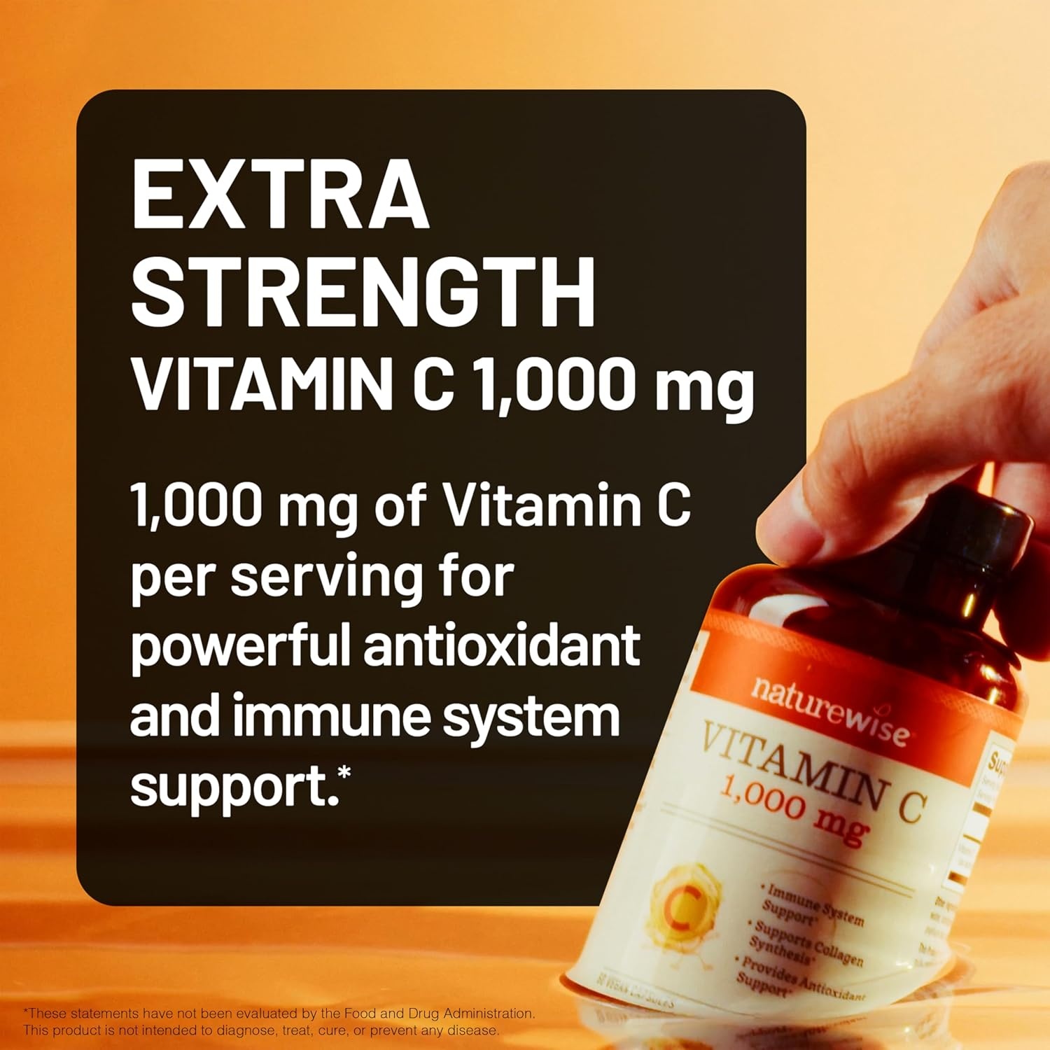 image:imageNatureWise Vitamin C 1000mg Capsules Extra Strength Vegan Vitamin C for Daily Antioxidant amp Immune Support NonGMO USA Manufactured 60 Capsules60Day SupplyUnflavored