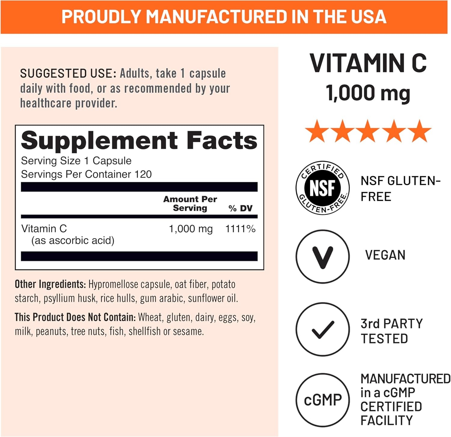 image:imageNatureWise Vitamin C 1000mg Capsules Extra Strength Vegan Vitamin C for Daily Antioxidant amp Immune Support NonGMO USA Manufactured 60 Capsules60Day SupplyUnflavored