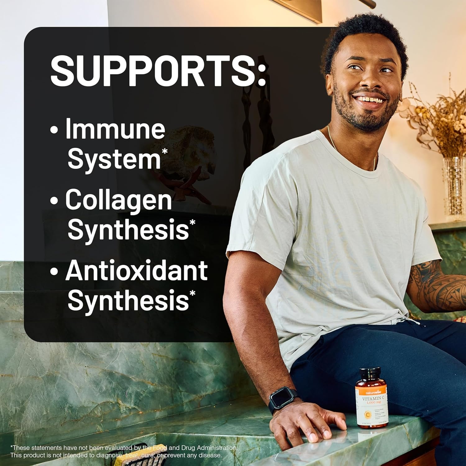 image:imageNatureWise Vitamin C 1000mg Capsules Extra Strength Vegan Vitamin C for Daily Antioxidant amp Immune Support NonGMO USA Manufactured 60 Capsules60Day SupplyUnflavored