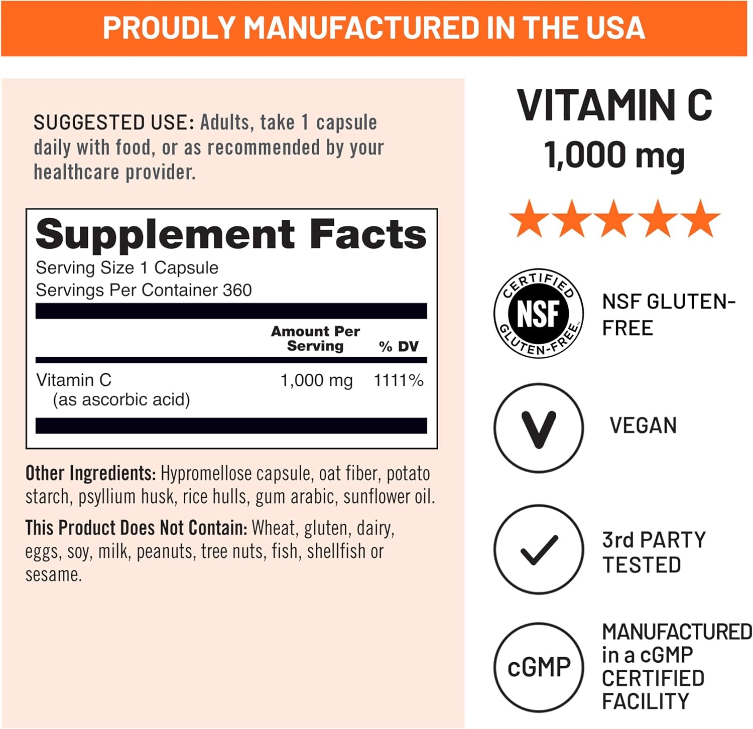 image:imageNatureWise Vitamin C 1000mg Capsules Extra Strength Vegan Vitamin C for Daily Antioxidant amp Immune Support NonGMO USA Manufactured 60 Capsules60Day SupplyUnflavored