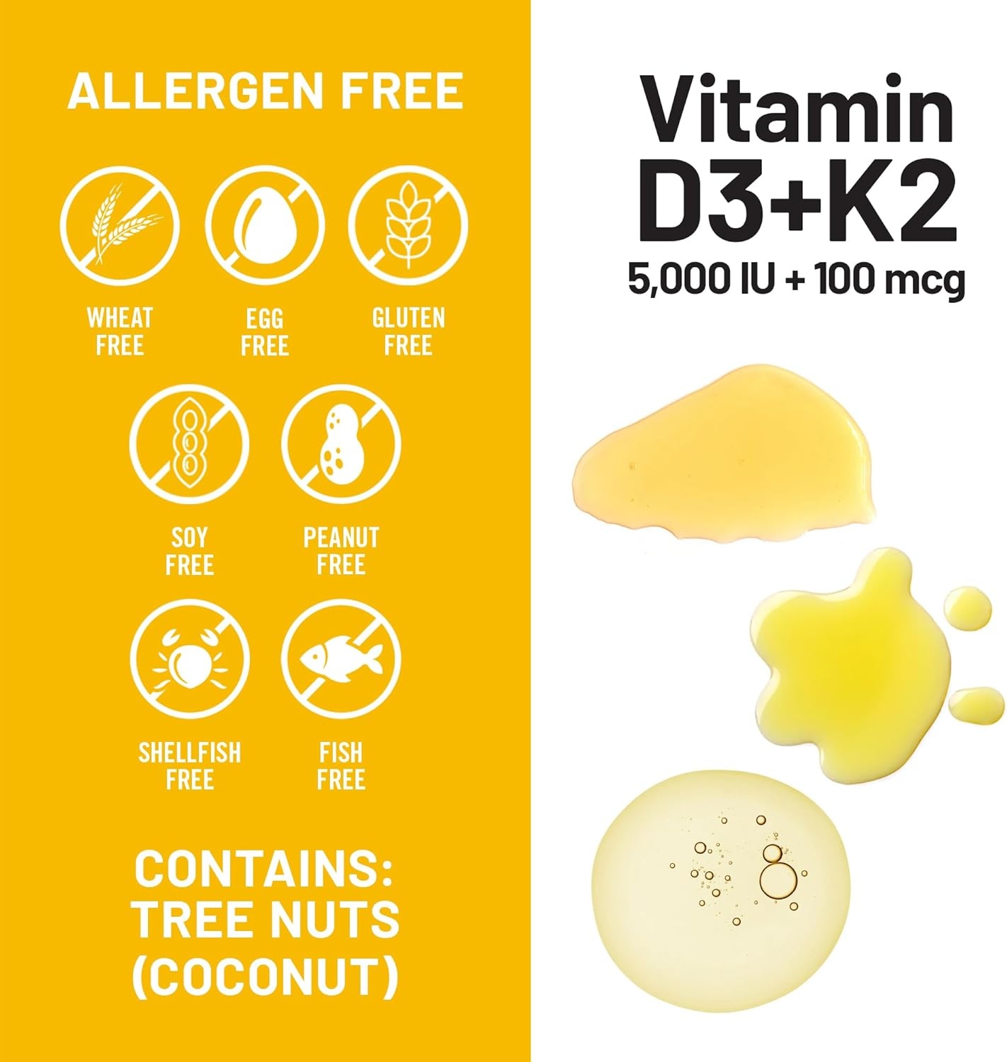 image:imageNatureWise Vitamin D3 5000IU K2 MK7 100mcg with Organic Extra Virgin Coconut Oil Supports Calcium Absorption Bone amp Immune Health NonGMO Soy amp GlutenFree 90 Softgels90Day Supply5000IU