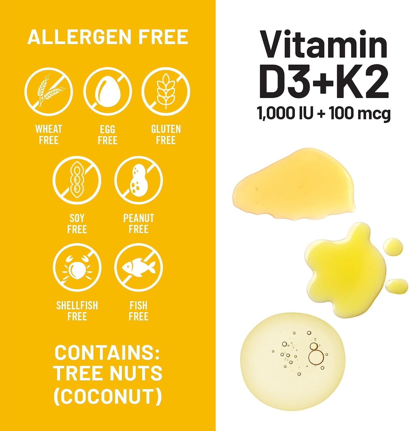 image:imageNatureWise Vitamin D3 5000IU K2 MK7 100mcg with Organic Extra Virgin Coconut Oil Supports Calcium Absorption Bone amp Immune Health NonGMO Soy amp GlutenFree 90 Softgels90Day Supply1000IU