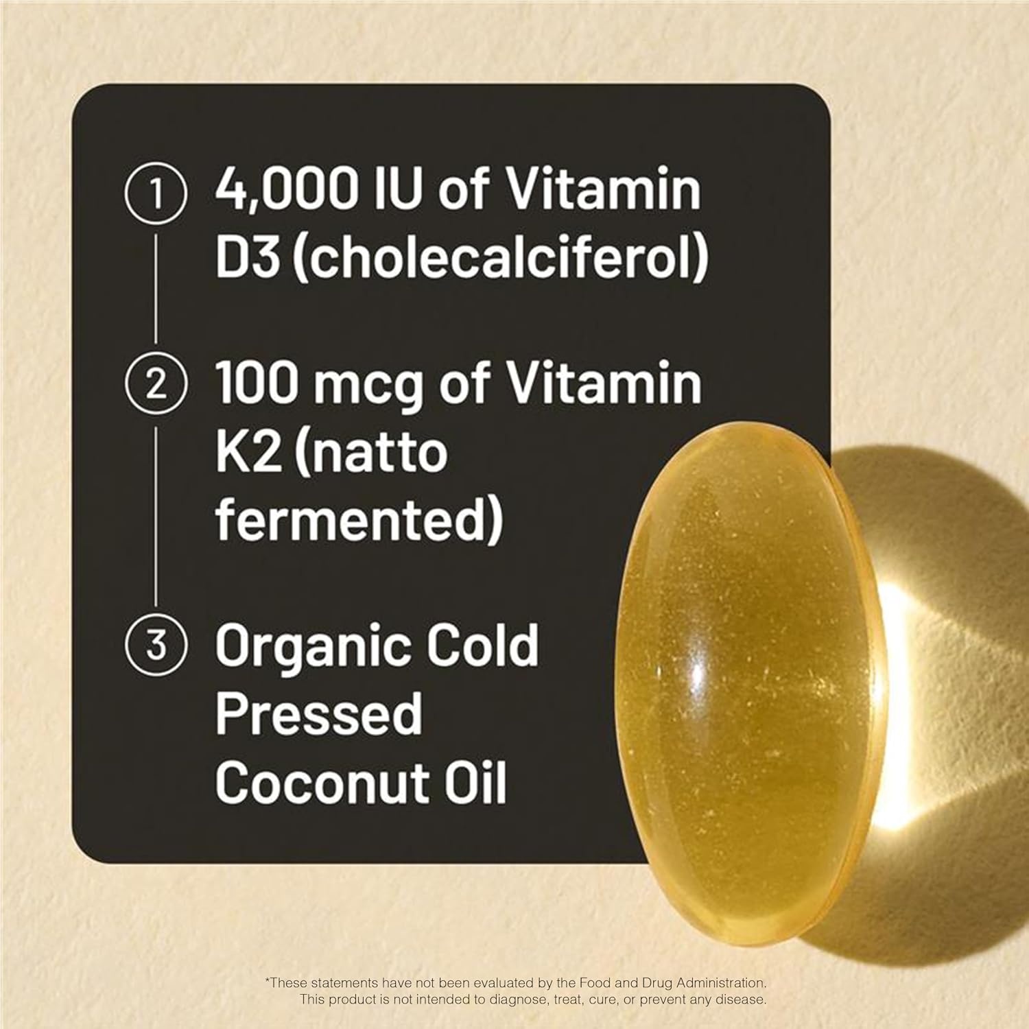 image:imageNatureWise Vitamin D3 5000IU K2 MK7 100mcg with Organic Extra Virgin Coconut Oil Supports Calcium Absorption Bone amp Immune Health NonGMO Soy amp GlutenFree 90 Softgels90Day Supply4000IU