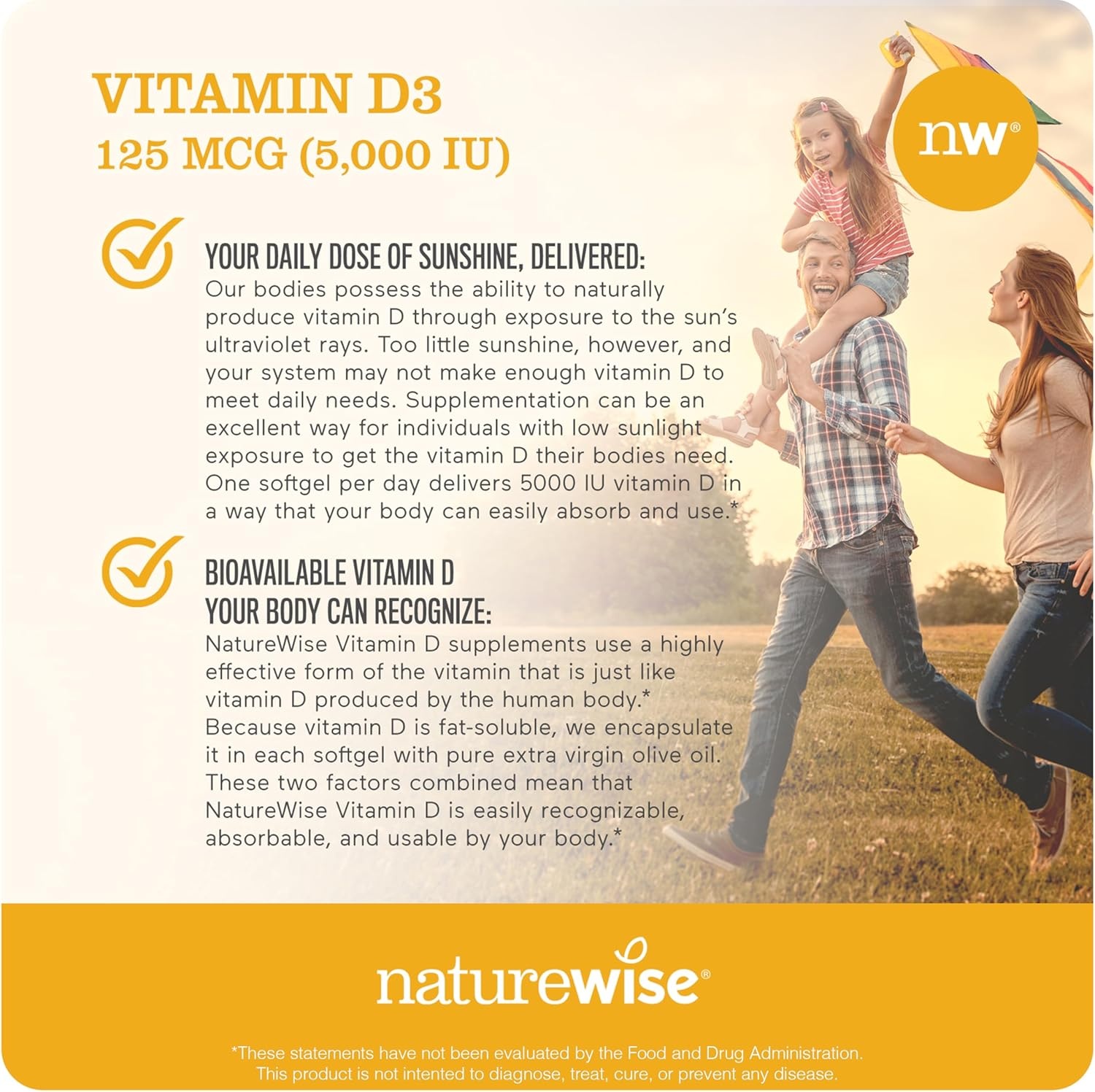 image:imageNatureWise Vitamin D3 5000IU 125mg 360 Count Vitamin C 1000mg Capsules 120 Count Bundle for Daily Immune amp Heart Health Gluten Free NonGMO Halal Gelatin