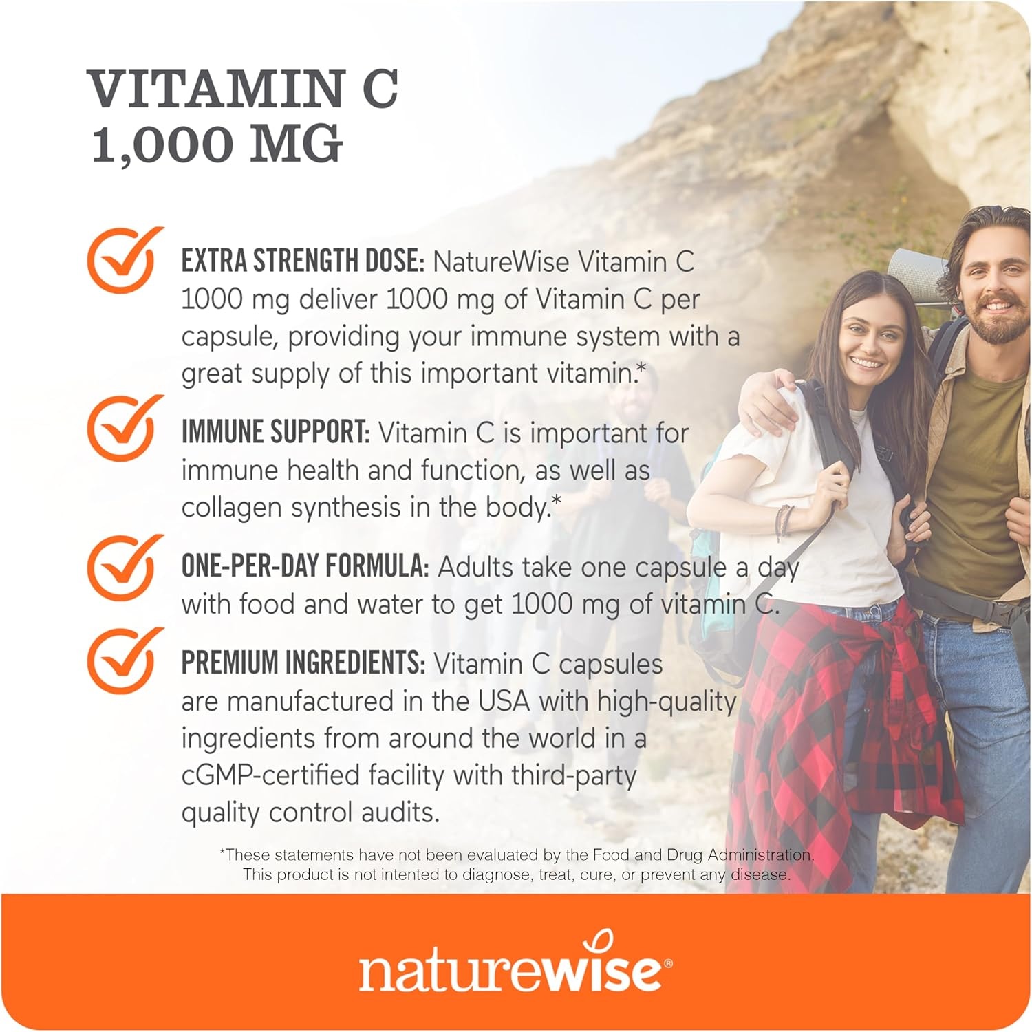 image:imageNatureWise Vitamin D3 5000IU 125mg 90 Count Extra Strength Vitamin C 1000mg Capsules 60 Count Bundle for Daily Immune Support Bone amp Heart Health Gluten Free NonGMO