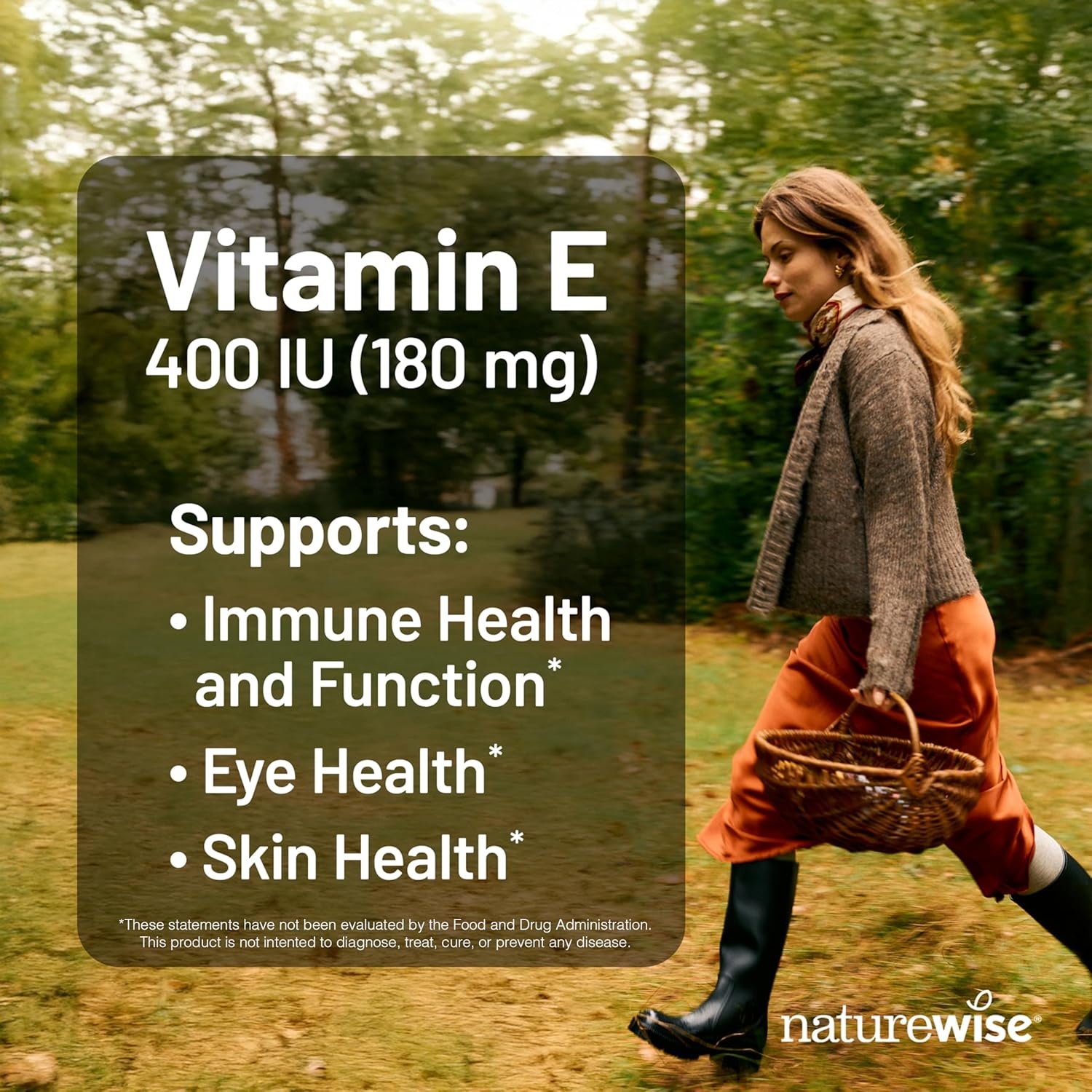 image:imageNatureWise Vitamin E 400 IU Softgels 180mg DLAlpha Dairy Gluten and Soy Free Antioxidant Dietary Supplement for Skin Heart Eye and Immune Health Support 2Month Supply 60 Count200 Count Pack of 1