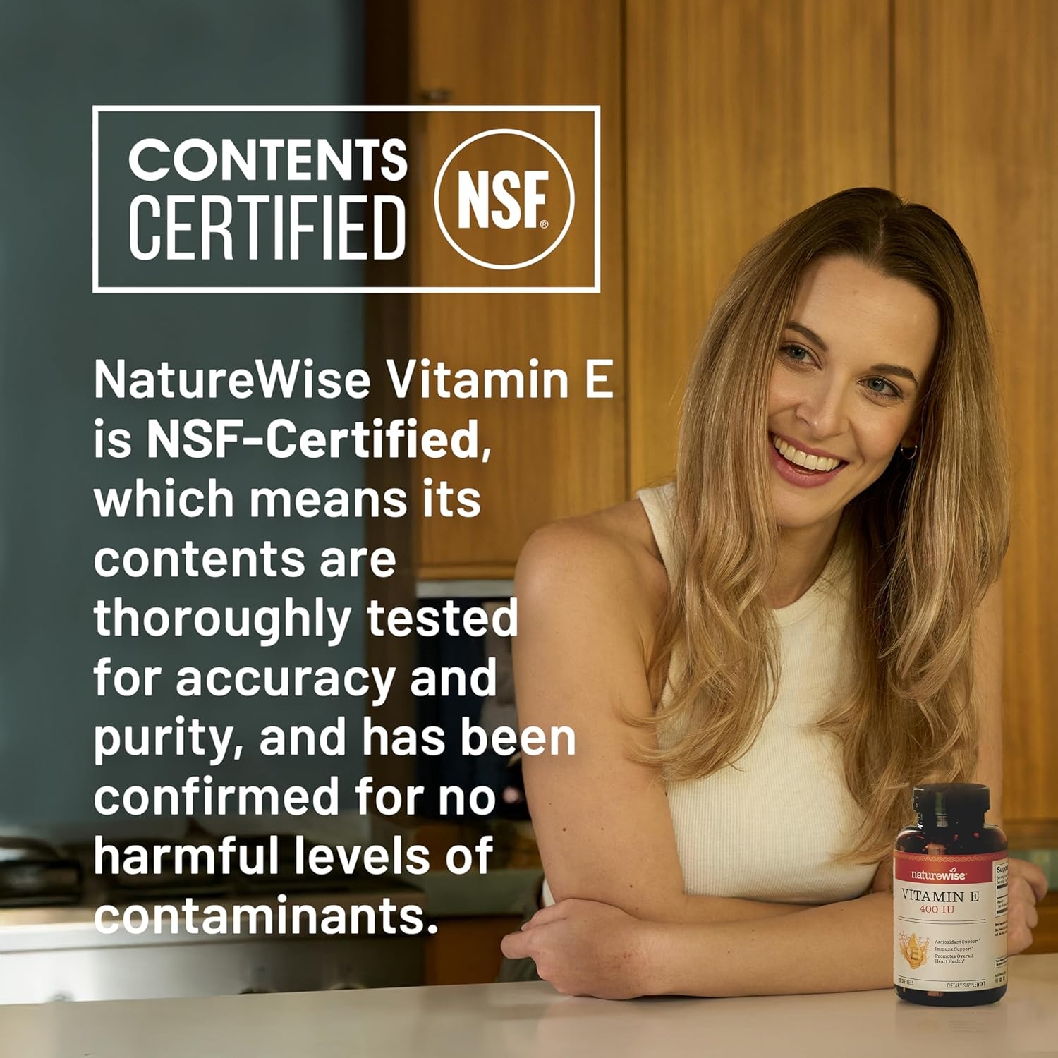 image:imageNatureWise Vitamin E 400 IU Softgels 180mg DLAlpha Dairy Gluten and Soy Free Antioxidant Dietary Supplement for Skin Heart Eye and Immune Health Support 2Month Supply 60 Count200 Count Pack of 1