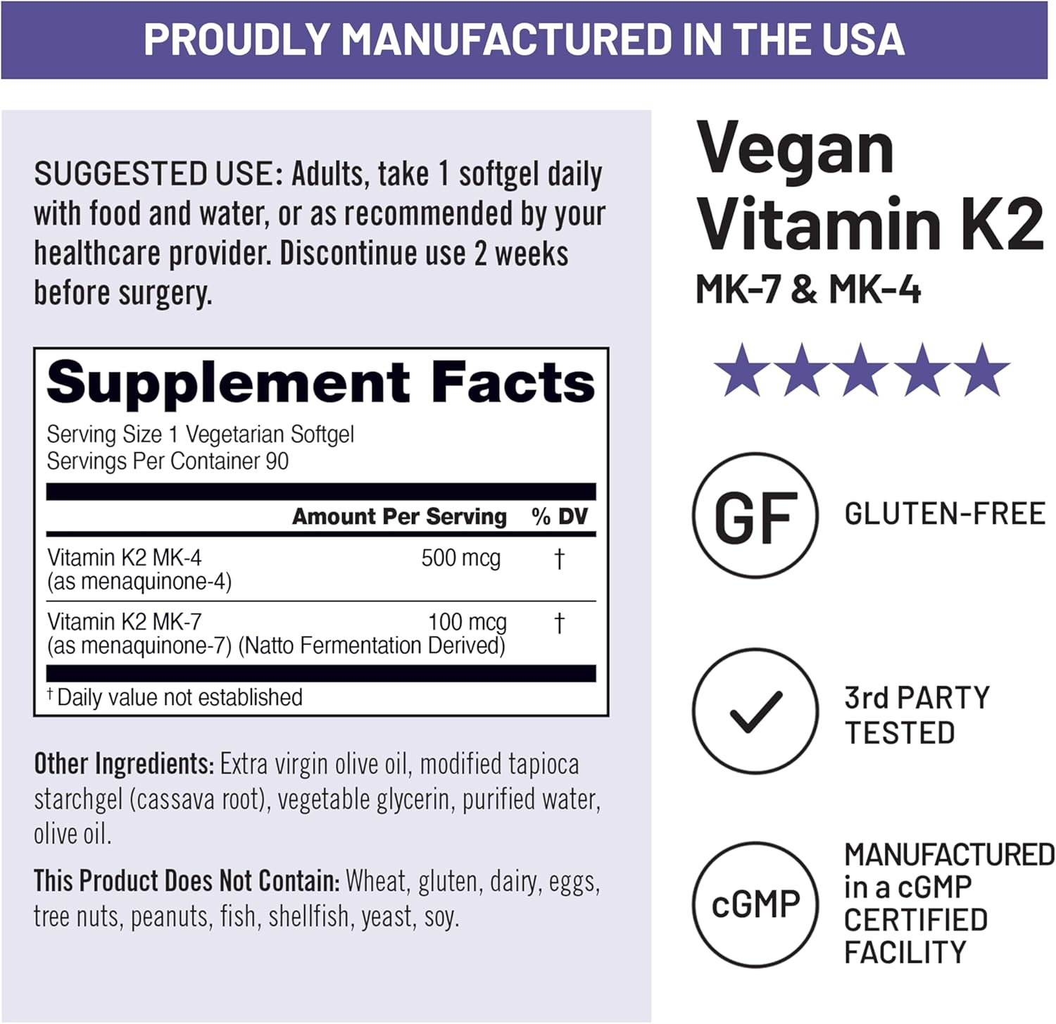 image:imageNatureWise Vitamin K2 600mcg Supplement with MK7 100mcg amp MK4 500mcg Enhanced Bioavailable Formula K Complex for Bone and Heart Health Vegan Gluten Free NonGMO 90 Softgels3Month Supply90 Count Pack of 1