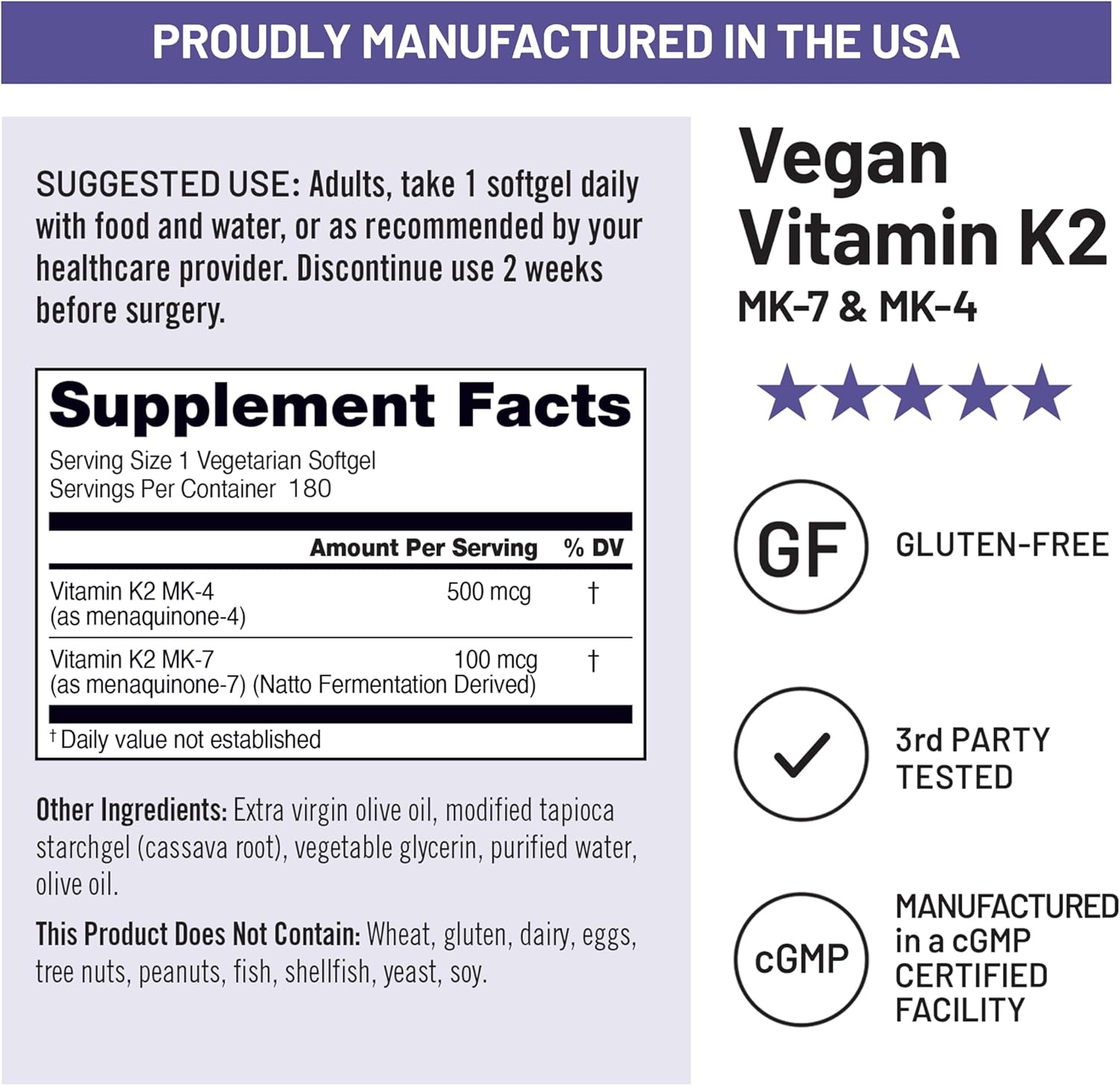 image:imageNatureWise Vitamin K2 600mcg Supplement with MK7 100mcg amp MK4 500mcg Enhanced Bioavailable Formula K Complex for Bone and Heart Health Vegan Gluten Free NonGMO 90 Softgels3Month Supply180 Count Pack of 1
