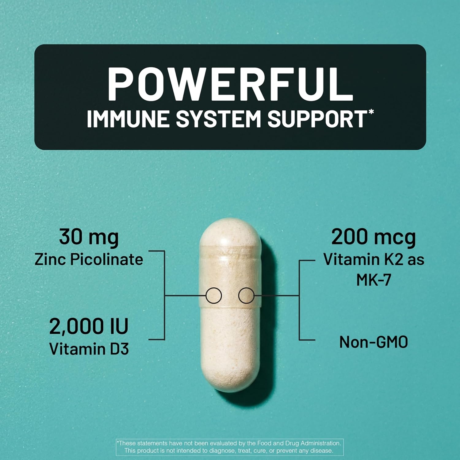 image:imageNatureWise Zinc Picolinate with D3 K2 Zinc Supplements for Men amp Women Vitamin D3 K2 Supports Immune amp Bone Health NonGMO Gluten Free USA Manufactured 30 Capsules30 Day SupplyUnflavored