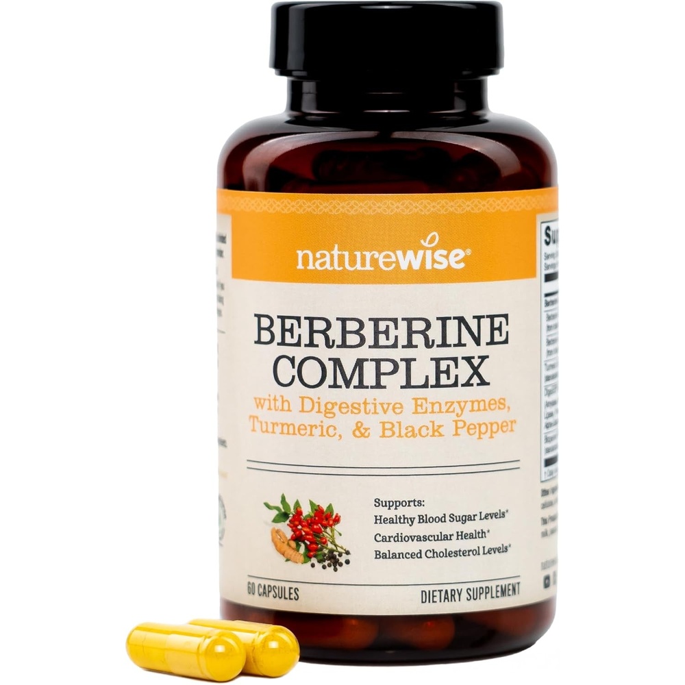 image:imageNatureWise Berberine 1000mg Berberine Phytosome HCI Turmeric amp Digestive Enzymes Supports Healthy Blood Sugar GI Metabolism Cholesterol NonGMO USA Manufactured 30 Day Supply