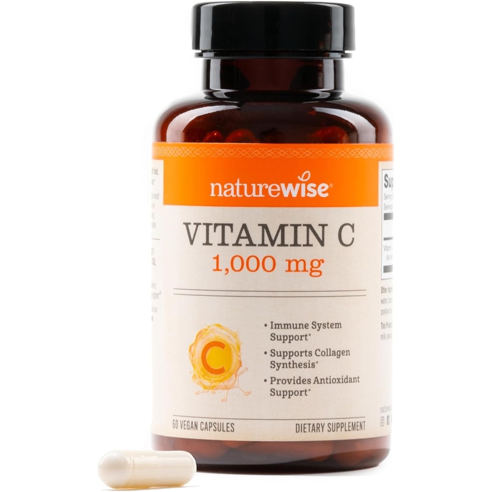 image:imageNatureWise Vitamin C 1000mg Capsules Extra Strength Vegan Vitamin C for Daily Antioxidant amp Immune Support NonGMO USA Manufactured 60 Capsules60Day SupplyUnflavored