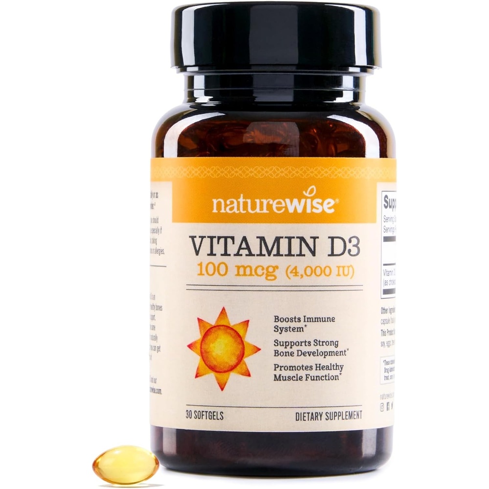 image:imageNatureWise Vitamin D3 5000iu 125 mcg 1 Year Supply for Immune Support Healthy Muscle Function and Bone Health Gluten Free in Organic Extra Virgin Olive Oil Mini Softgel 360 Count4000IU