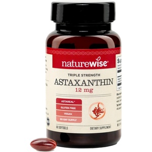 NatureWise Triple Strength Astaxanthin 12mg with AstaReal® – Vegan Antioxidant Supplement with Organic Coconut Oil – NSF Certified Gluten Free, 60 Softgels[60 Day Supply]
