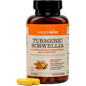 NatureWise Turmeric Boswellia Supplement with BioPerine & Organic Ginger Root – Organic Turmeric 900mg + Boswellia Extract 600mg – Non-GMO, Vegan, USA Manufactured – 60 Capsules[30-Day Supply]